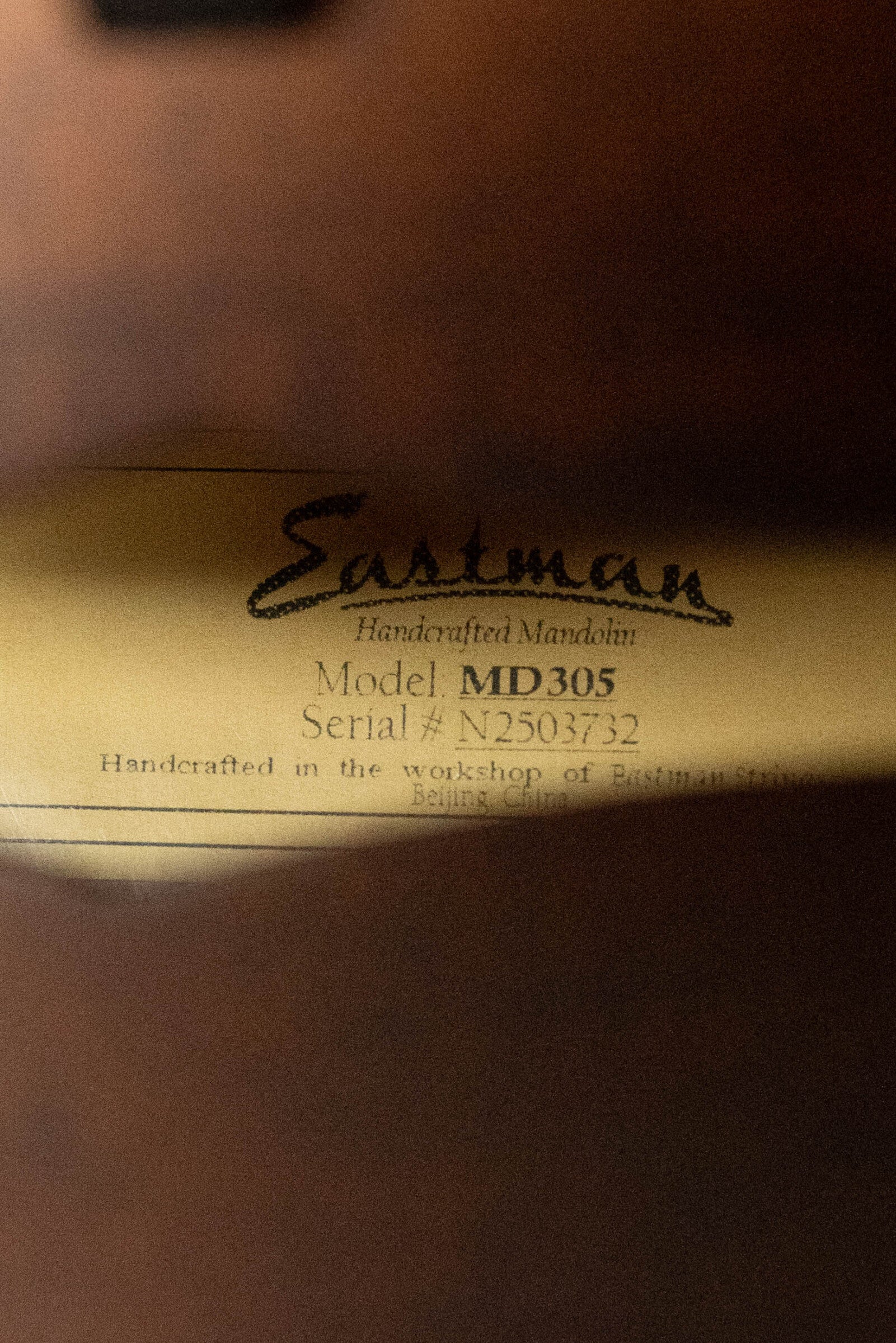 Eastman MD305 Spruce/Maple A-Style Hand-Carved Mandolin #3732