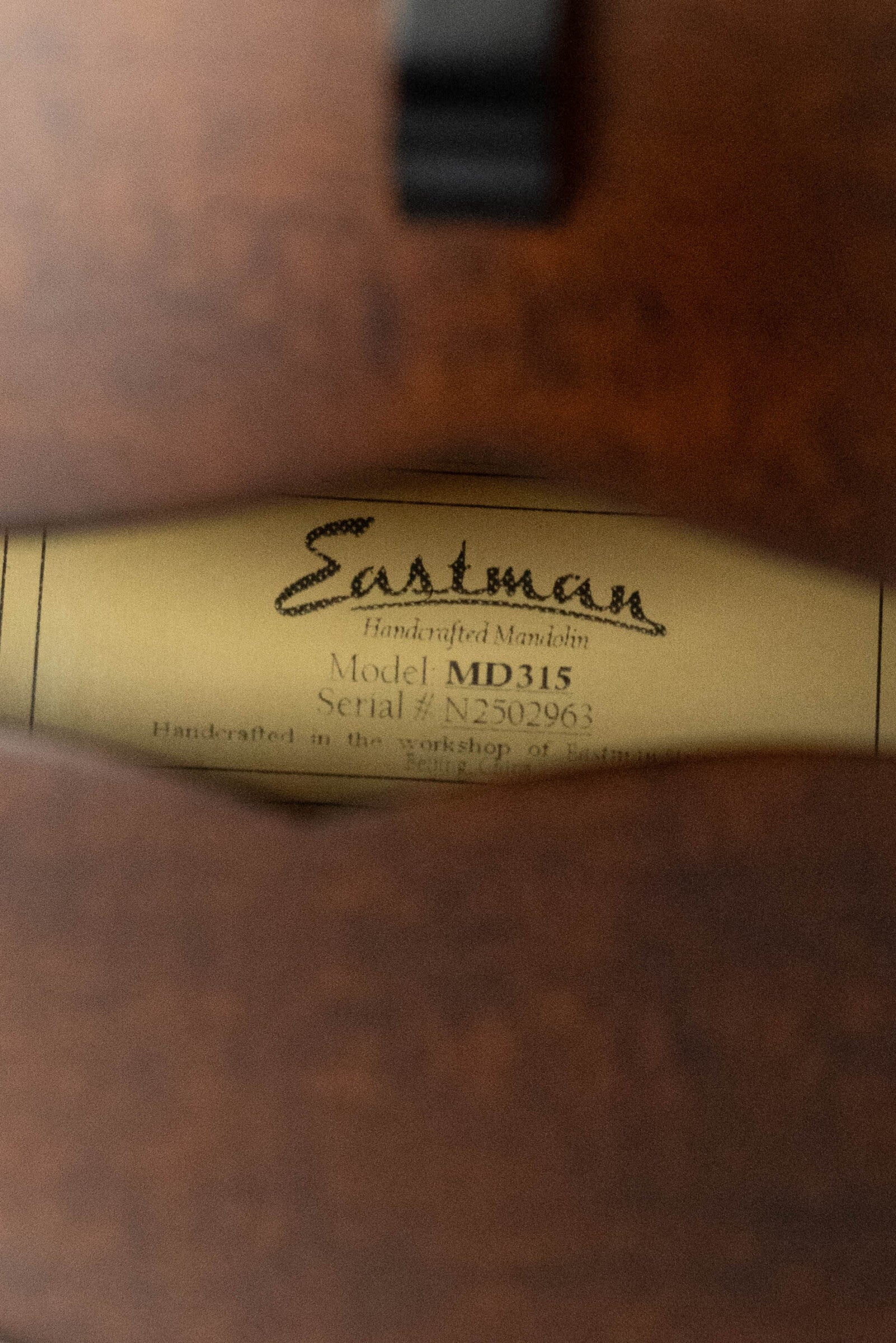 Eastman MD315 F-Style Hand-Carved Mandolin #2963