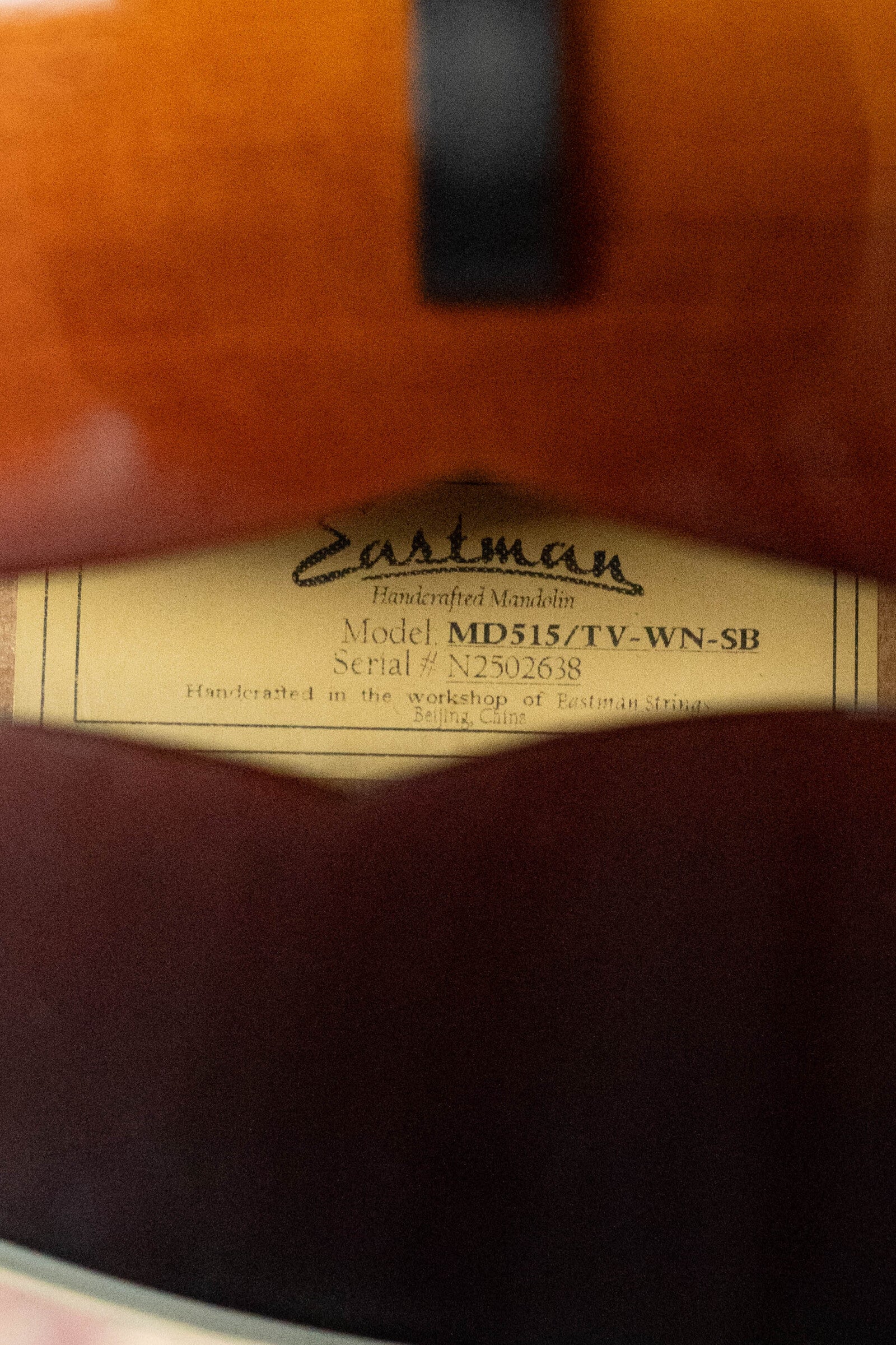 Eastman MD515/TV-WN-SB Wide Nut Sunburst Mandolin #2638