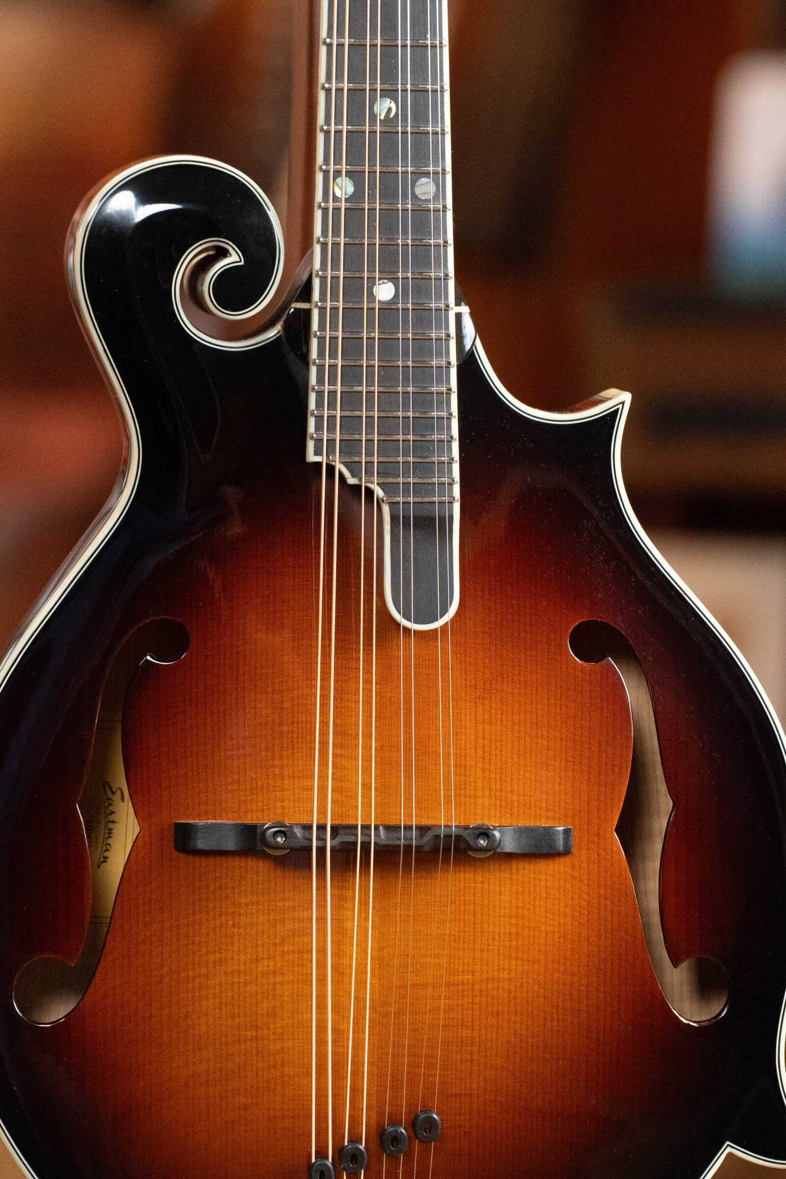 Eastman MD815-SB Adirondack/Flamed Maple Sunburst F-Style Mandolin #0591