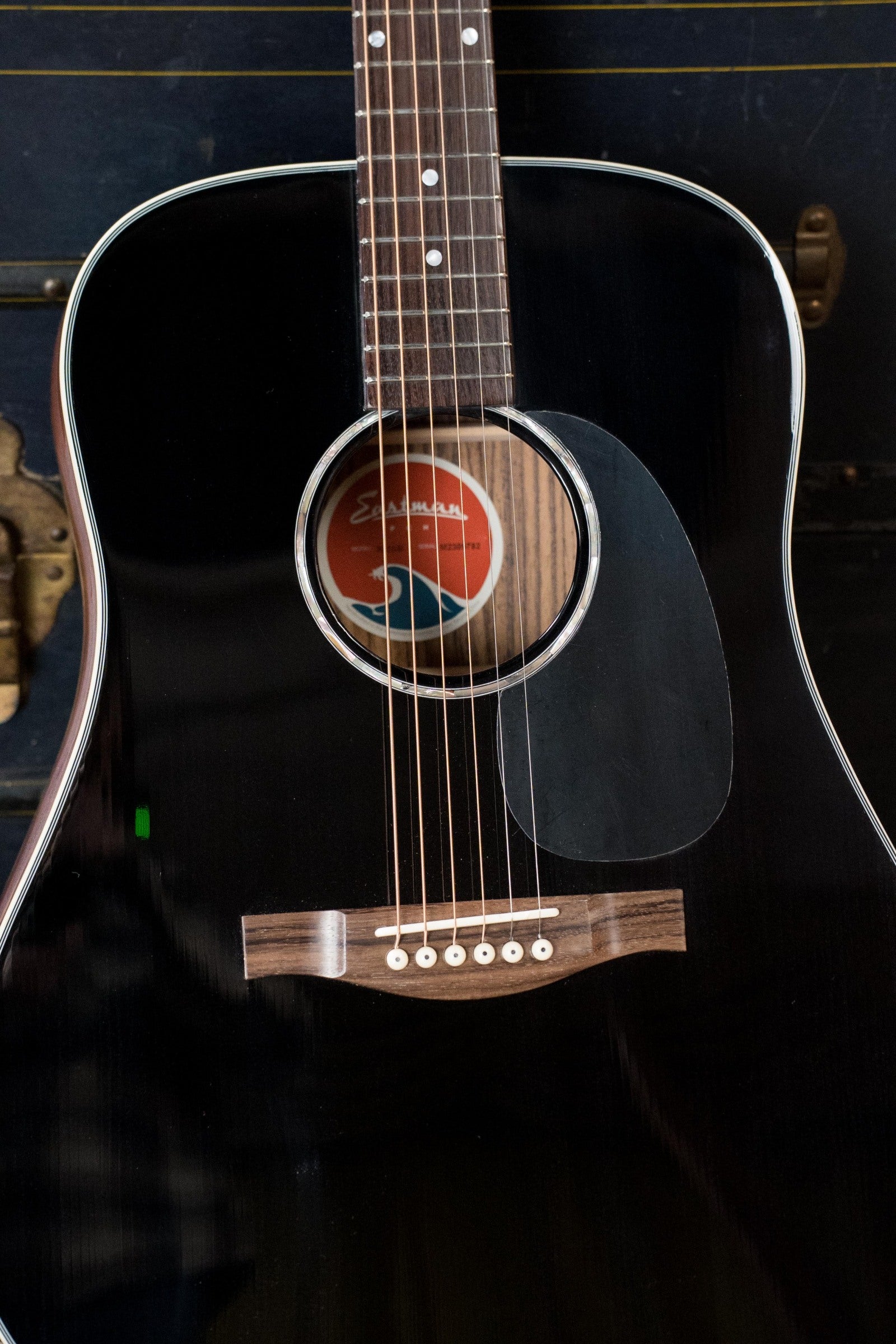 Eastman PCH2-D-BK Solid Sitka/Laminated Rosewood Black Top Dreadnought Acoustic Guitar #9782