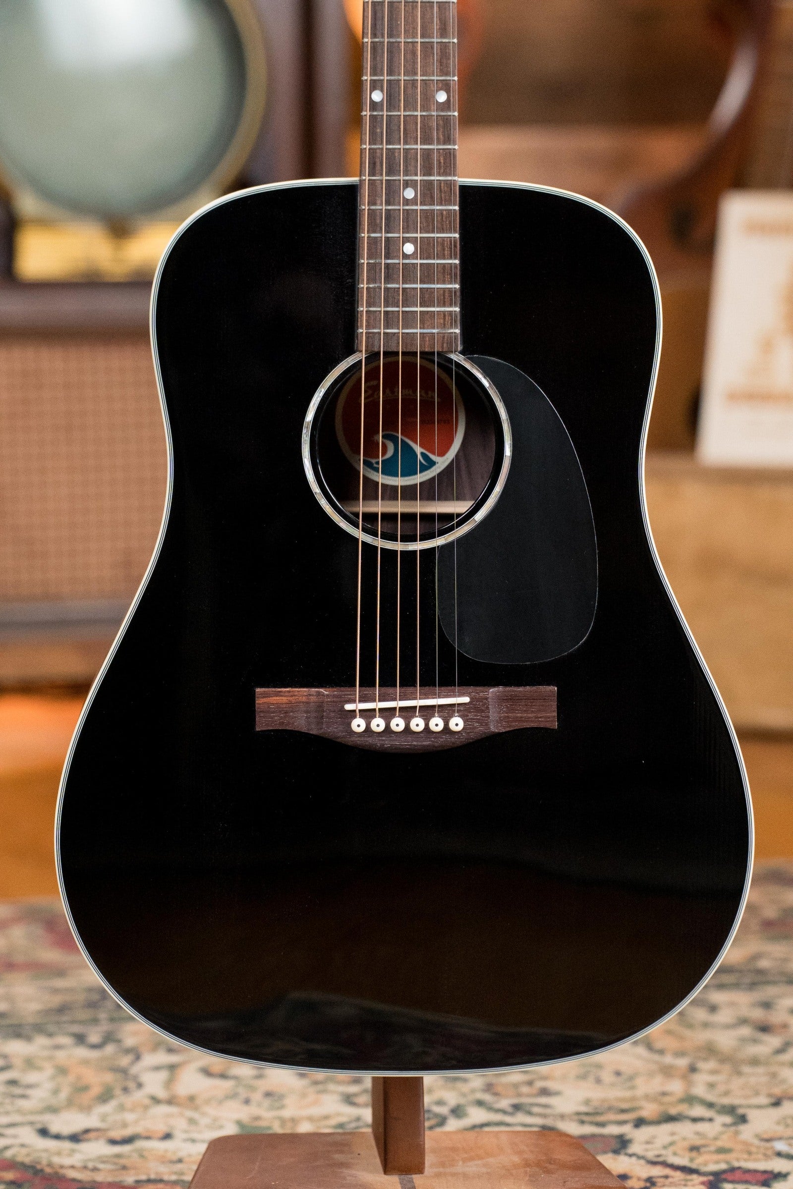 Eastman PCH2-D-BK Solid Sitka/Laminated Rosewood Black Top Dreadnought Acoustic Guitar #9783