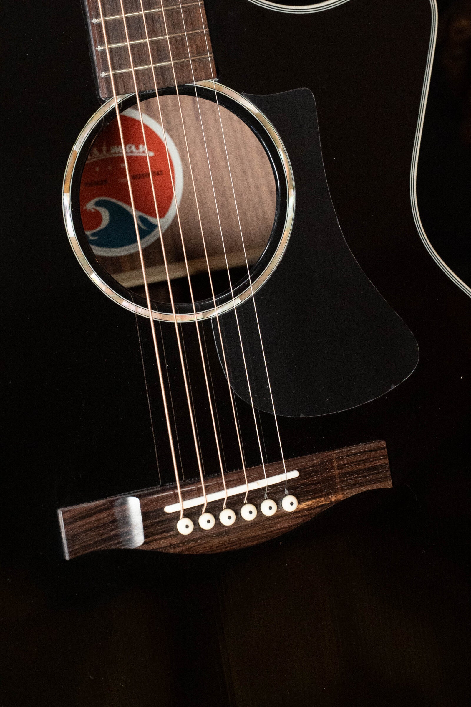 Eastman PCH2-GACE-BK Solid Thermo-Cured Sitka/Laminated Rosewood Grand Auditorium Cutaway Black Top Guitar w/Electronics #5743