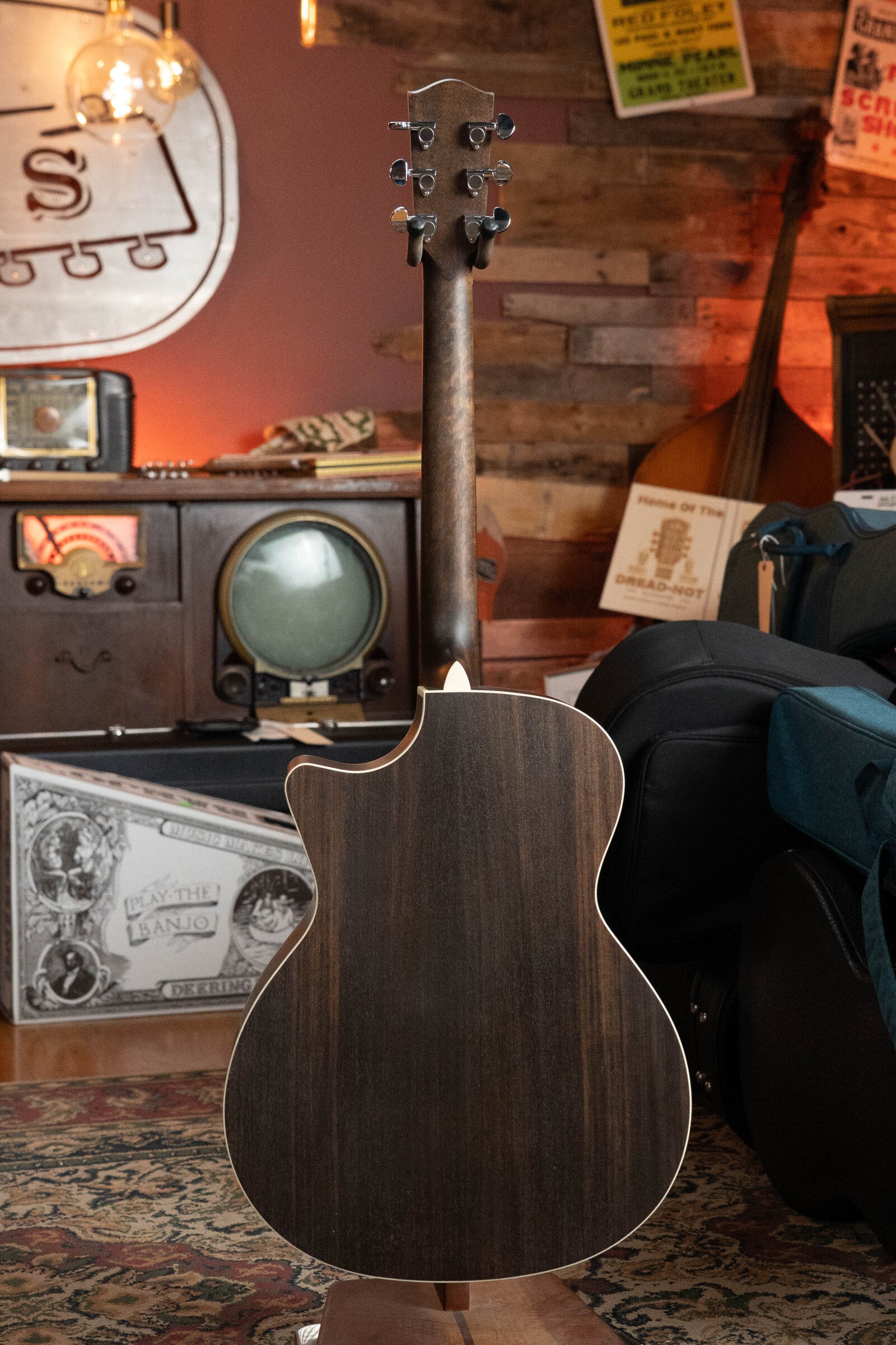 Eastman PCH2-GACE-BK Solid Thermo-Cured Sitka/Laminated Rosewood Grand Auditorium Cutaway Black Top Guitar w/Electronics #5743