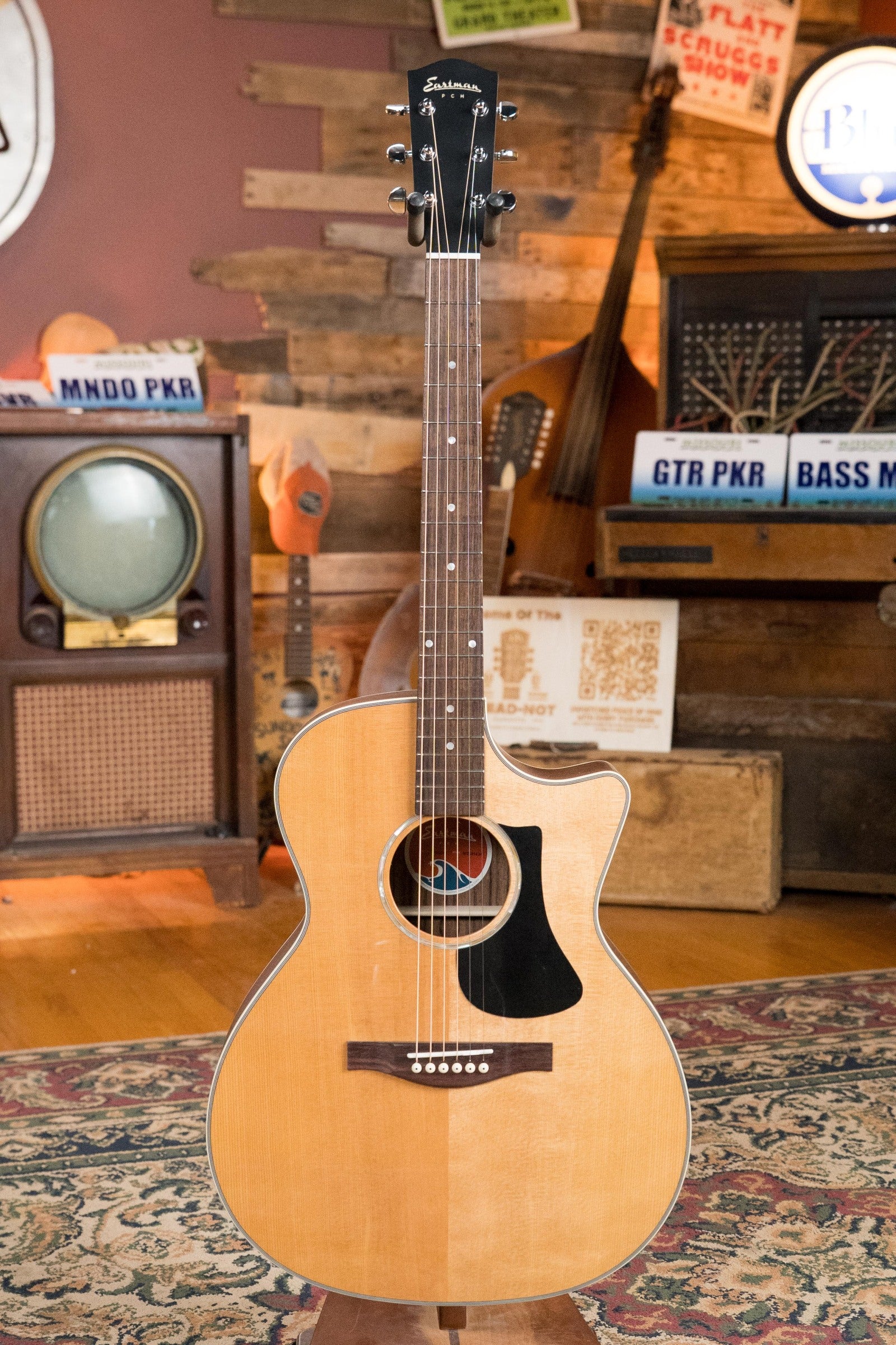 Eastman PCH2-GACE Solid Thermo-Cured Sitka/Laminated Rosewood Grand Auditorium Cutaway Guitar w/Fishman Pickup #1434