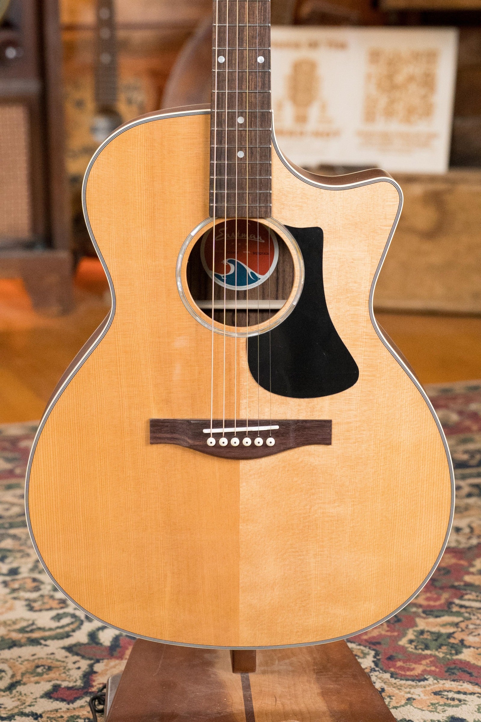 Eastman PCH2-GACE Solid Thermo-Cured Sitka/Laminated Rosewood Grand Auditorium Cutaway Guitar w/Fishman Pickup #1434