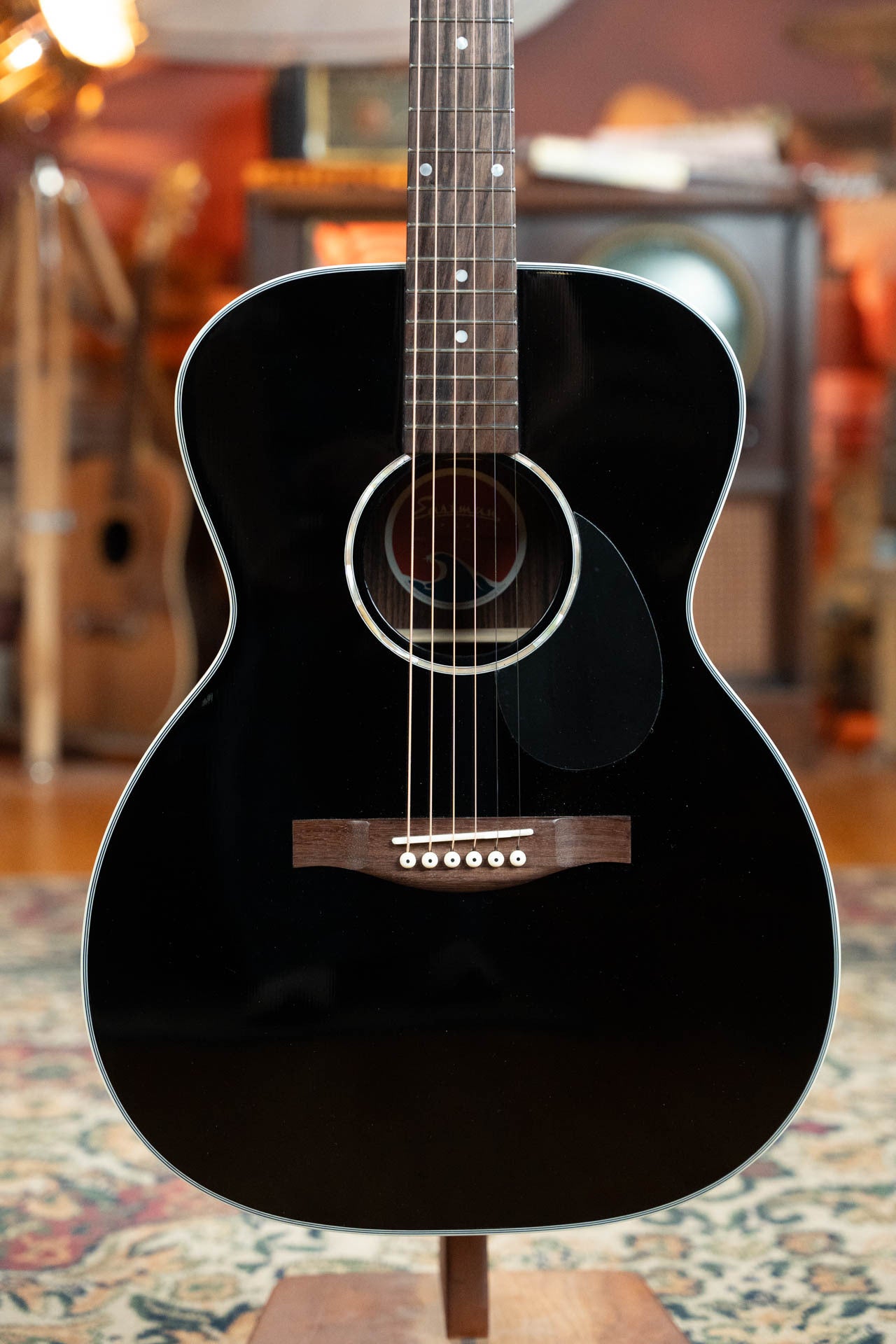 Eastman PCH2-OM-BK Solid Thermo-Cured Sitka/Laminated Rosewood Orchestra Model Gloss Black Top Acoustic Guitar #1078