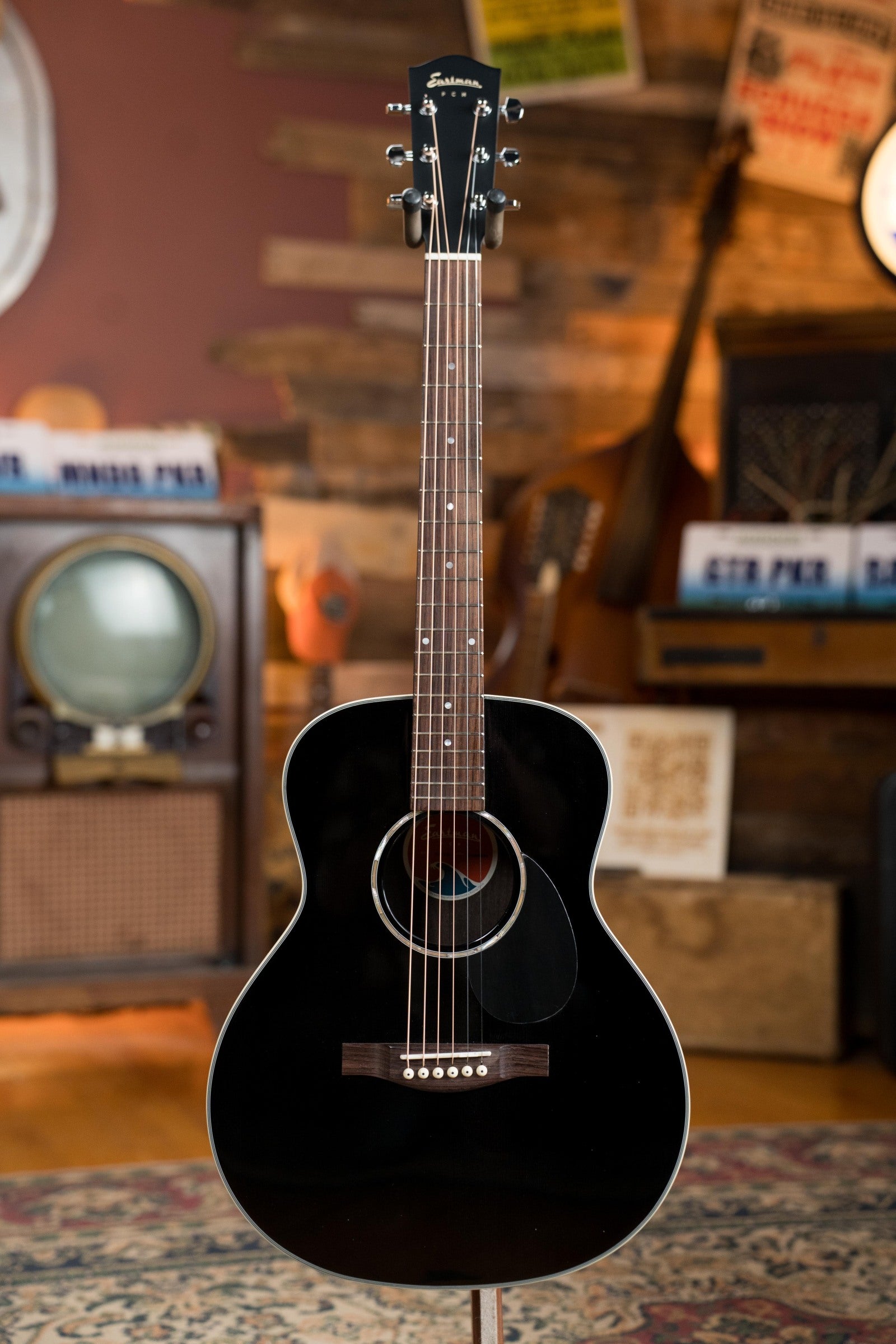 Eastman PCH2-TG-BK Thermo-Cured Solid Sitka/Laminated Rosewood Classic Top Travel Acoustic Guitar #5639