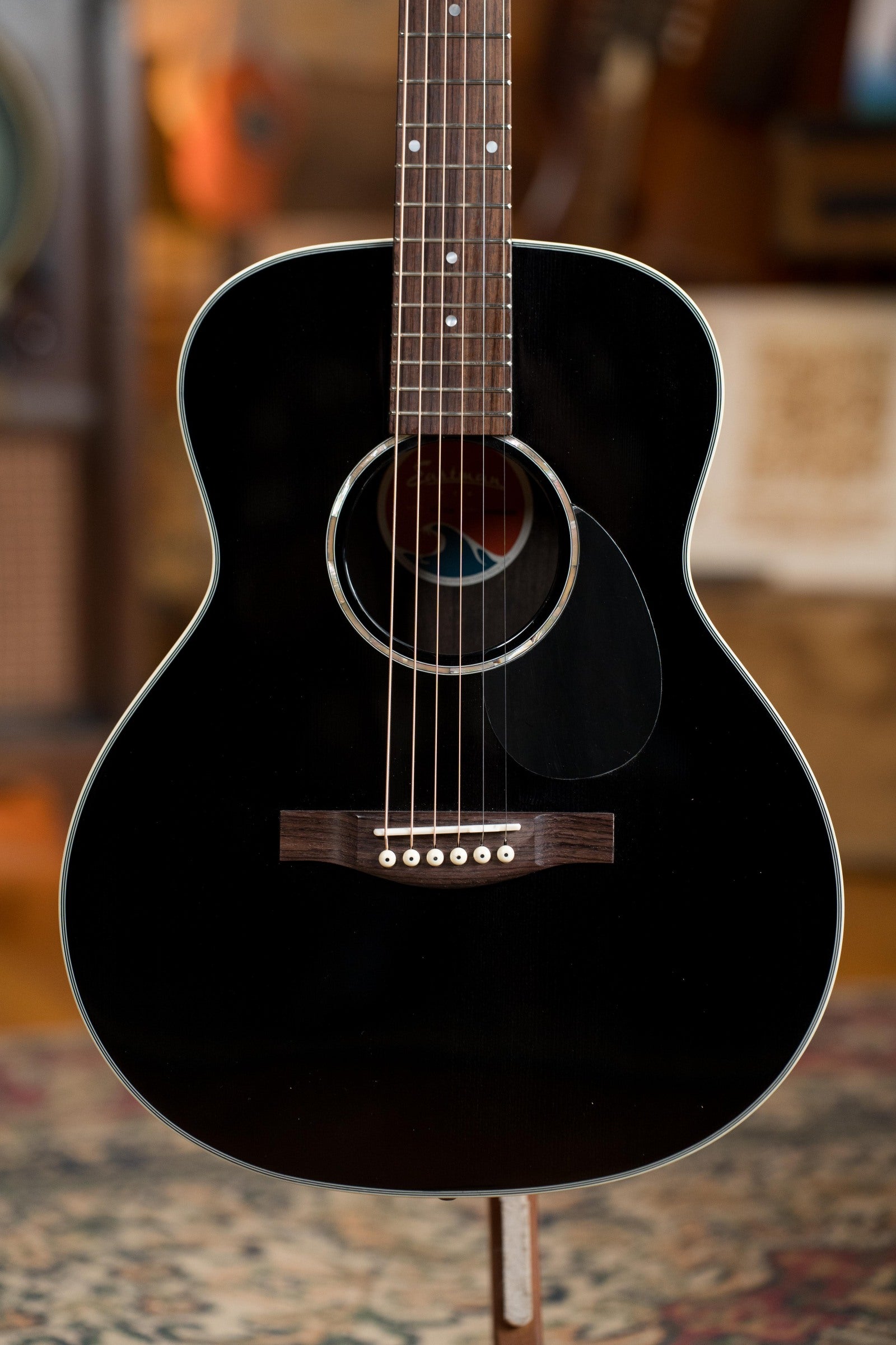 Eastman PCH2-TG-BK Thermo-Cured Solid Sitka/Laminated Rosewood Classic Top Travel Acoustic Guitar #5639