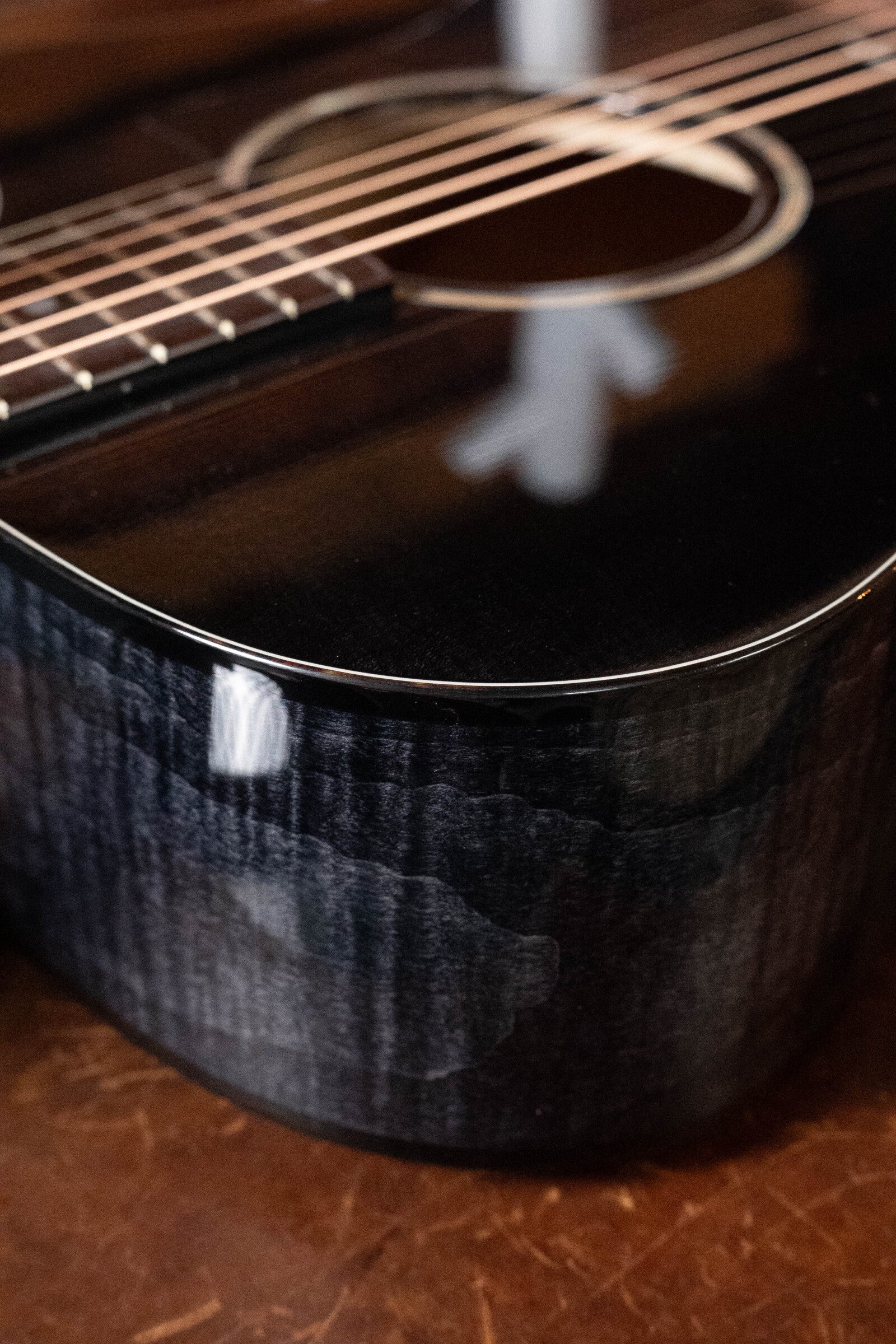 Eastman PCH3-GACE-TBK Sitka/Laminated Maple Grand Auditorium Translucent Black Top Guitar w/Fishman Pickup #5155