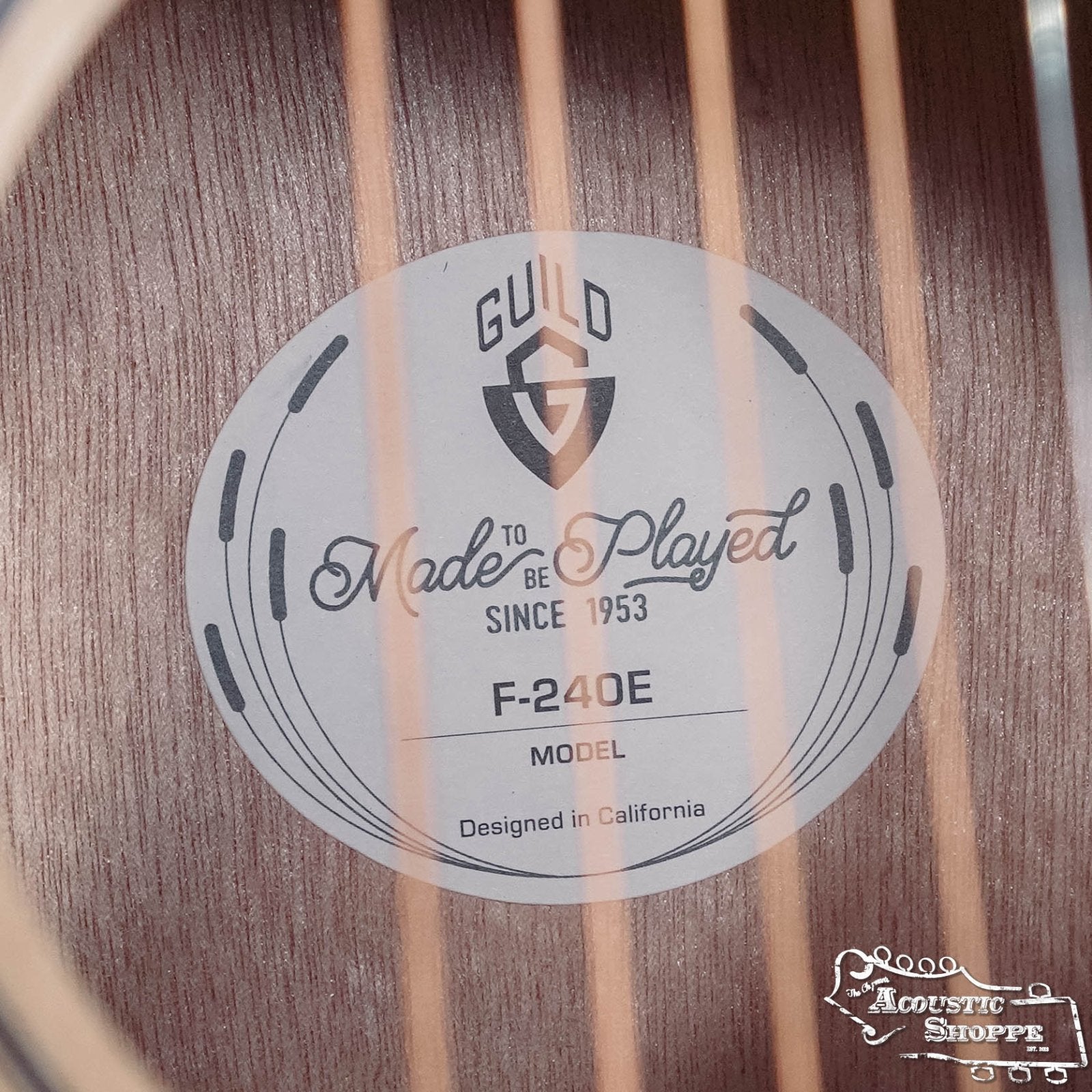 Guild F-240E Sitka/Mahogany Jumbo Natural Top Acoustic Guitar w/ Fishman Pickup #4694