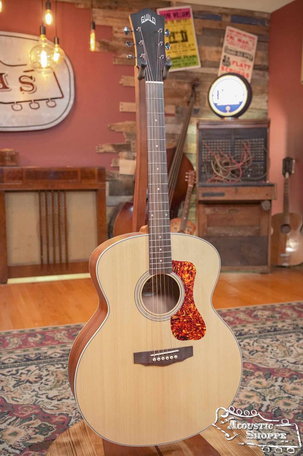 Guild F-240E Sitka/Mahogany Jumbo Natural Top Acoustic Guitar w/ Fishman Pickup #4694