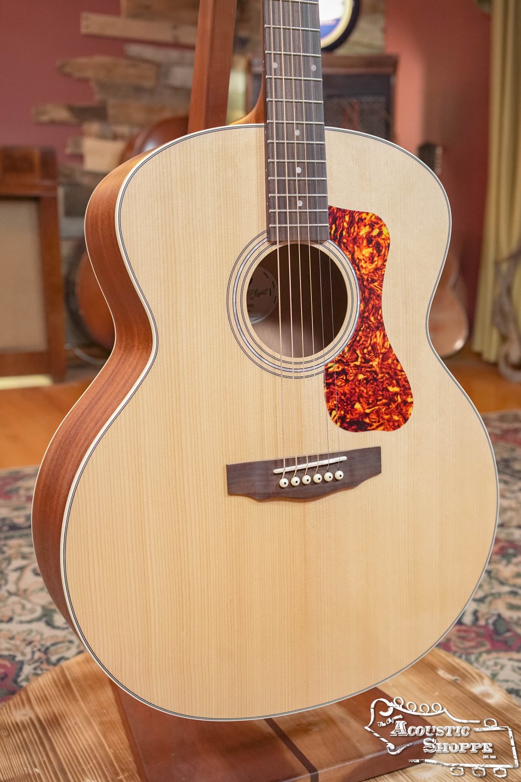 Guild F-240E Sitka/Mahogany Jumbo Natural Top Acoustic Guitar w/ Fishman Pickup #4694