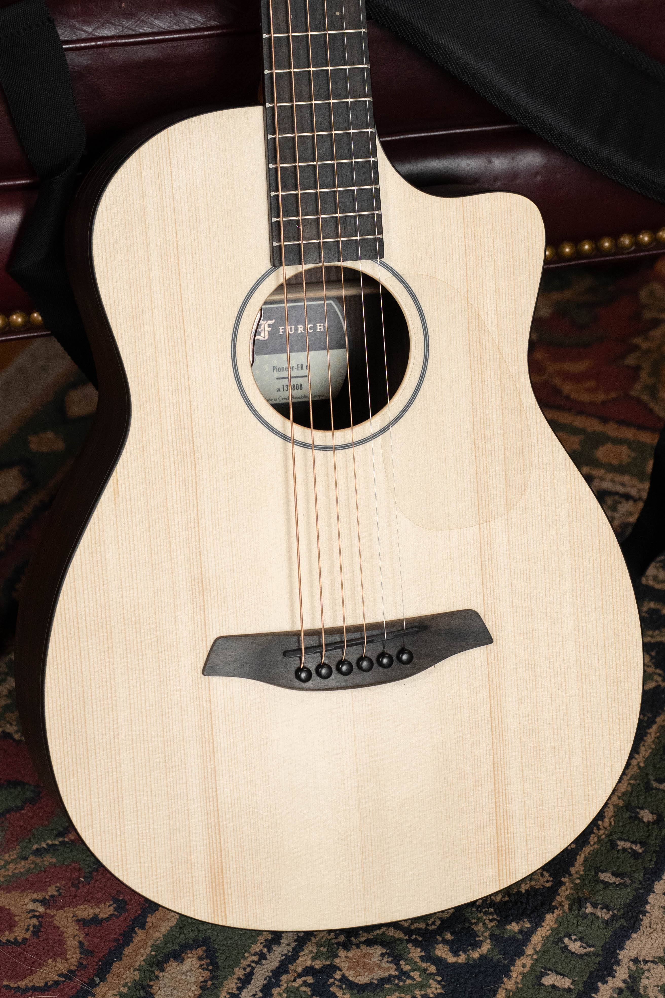 Furch Pioneer-ER VTC Engelmann Spruce/Indiana Rosewood Cutaway Travel Guitar w/Soundport Boosters & VTC Pickup #0808