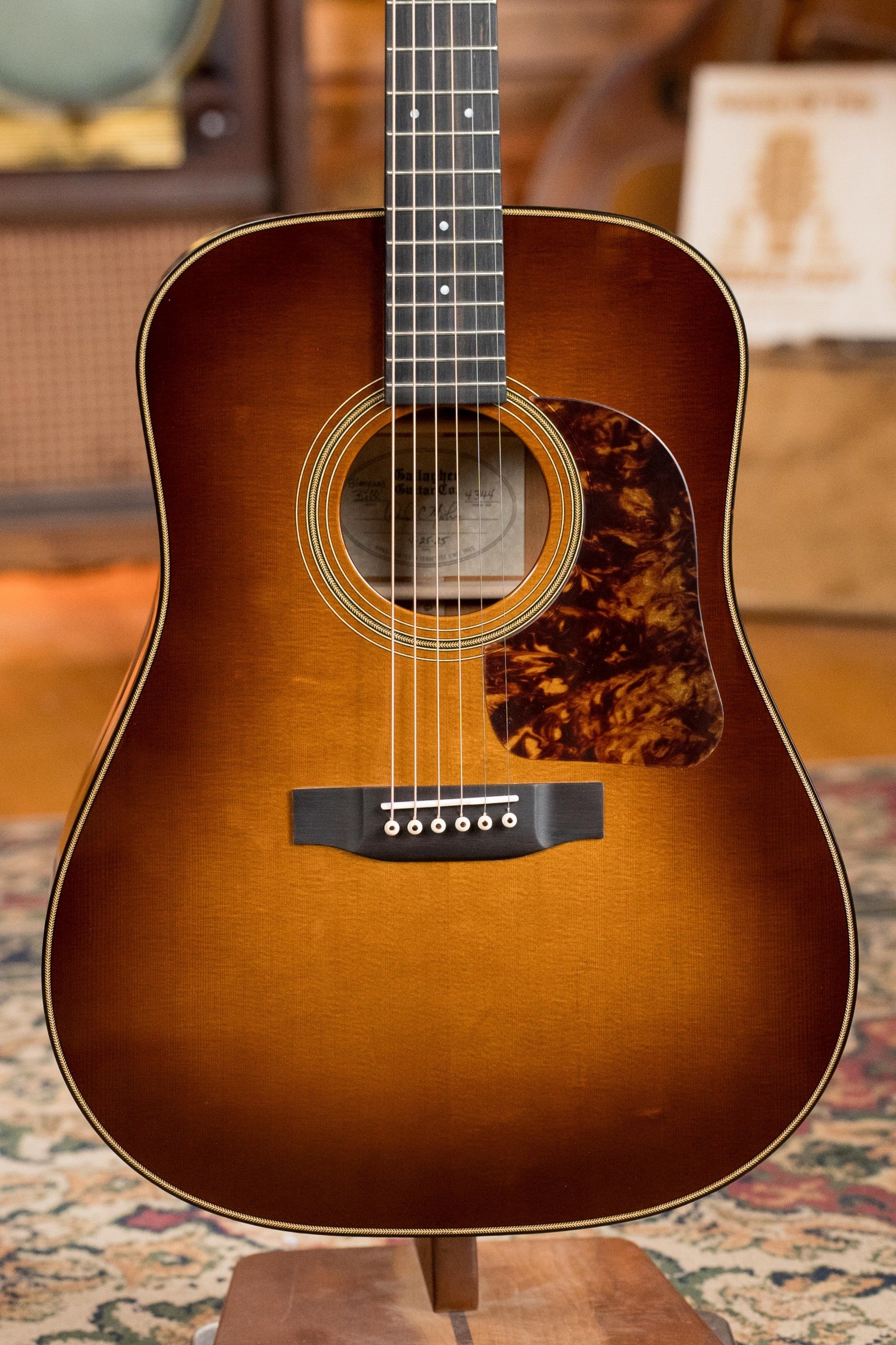 Gallagher Bluegrass Bell Torrefied Adirondack/Mahogany Light Amber Dreadnought Acoustic Guitar #4344