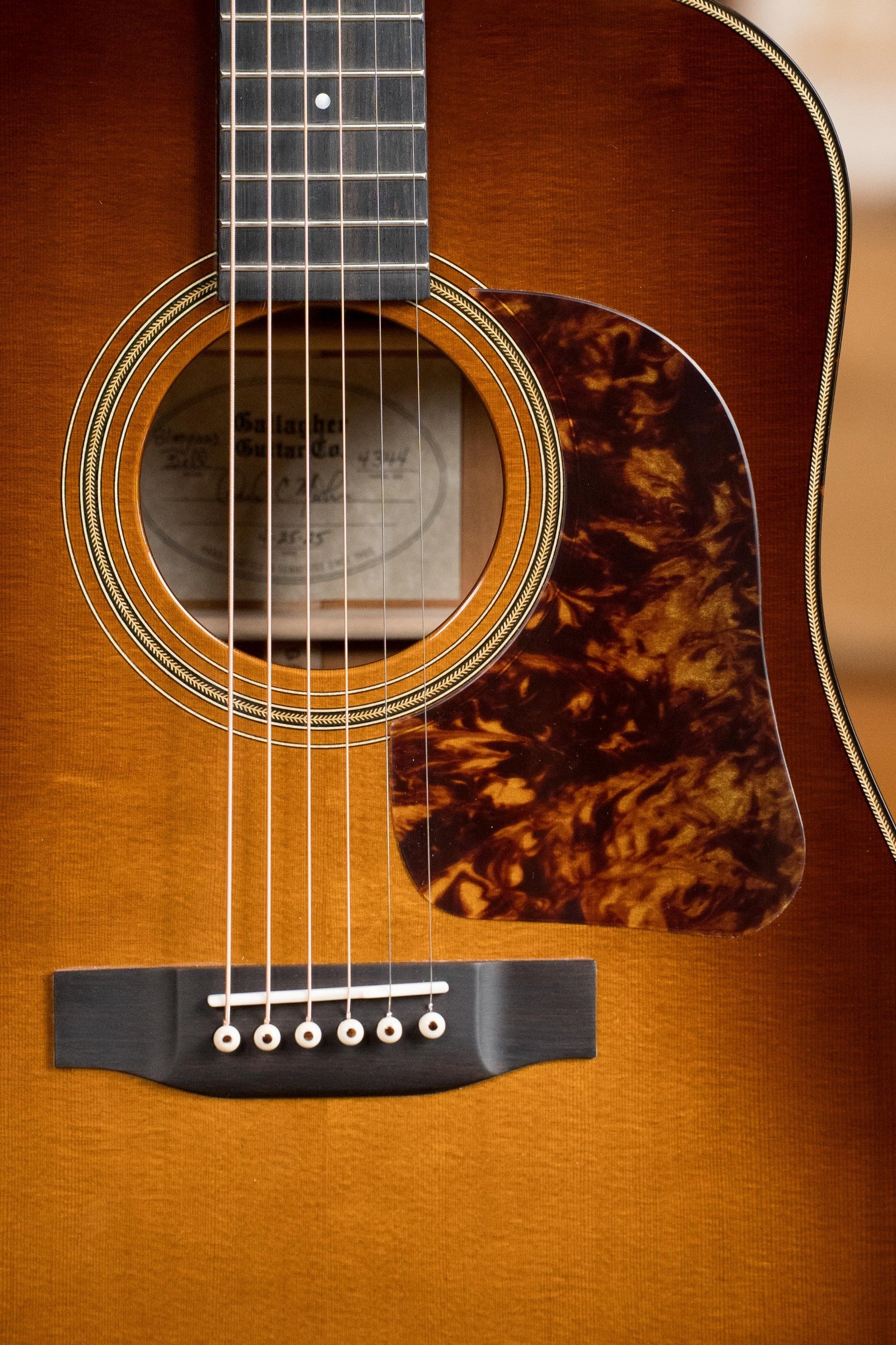 Gallagher Bluegrass Bell Torrefied Adirondack/Mahogany Light Amber Dreadnought Acoustic Guitar #4344
