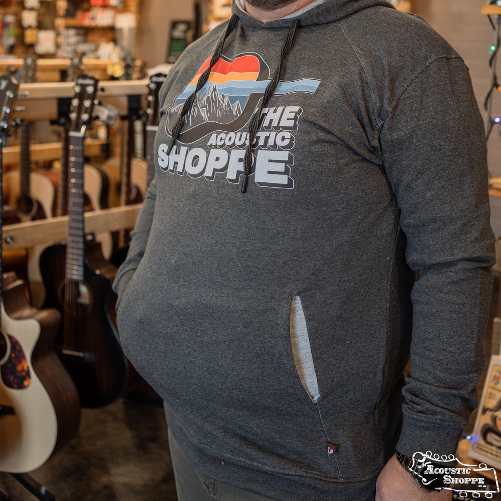 The Acoustic Shoppe "Scenic Guitar" Badger FitFlex Hoodie - Grey