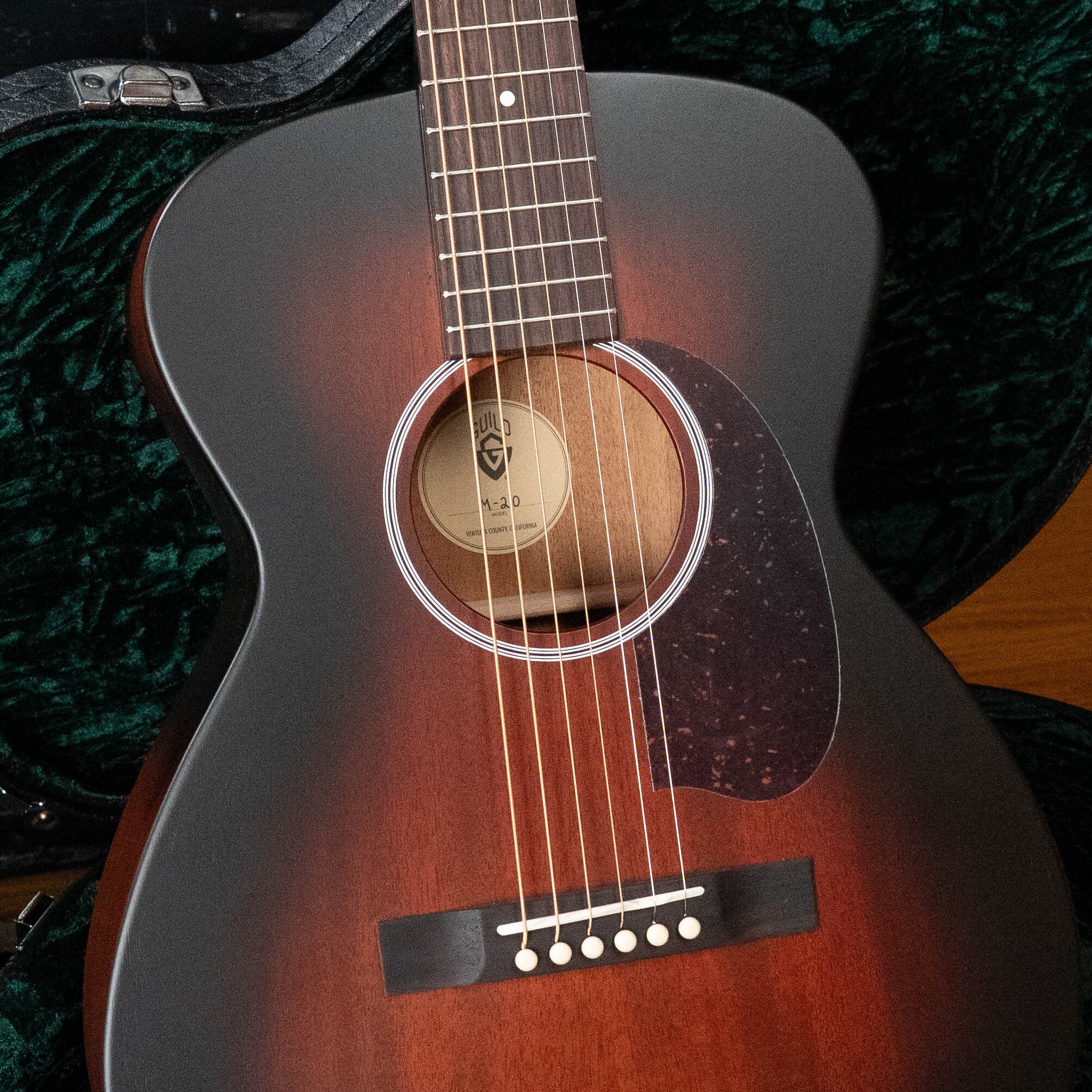 Guild M-20 All Mahogany Vintage Sunburst Concert Acoustic Guitar #0696