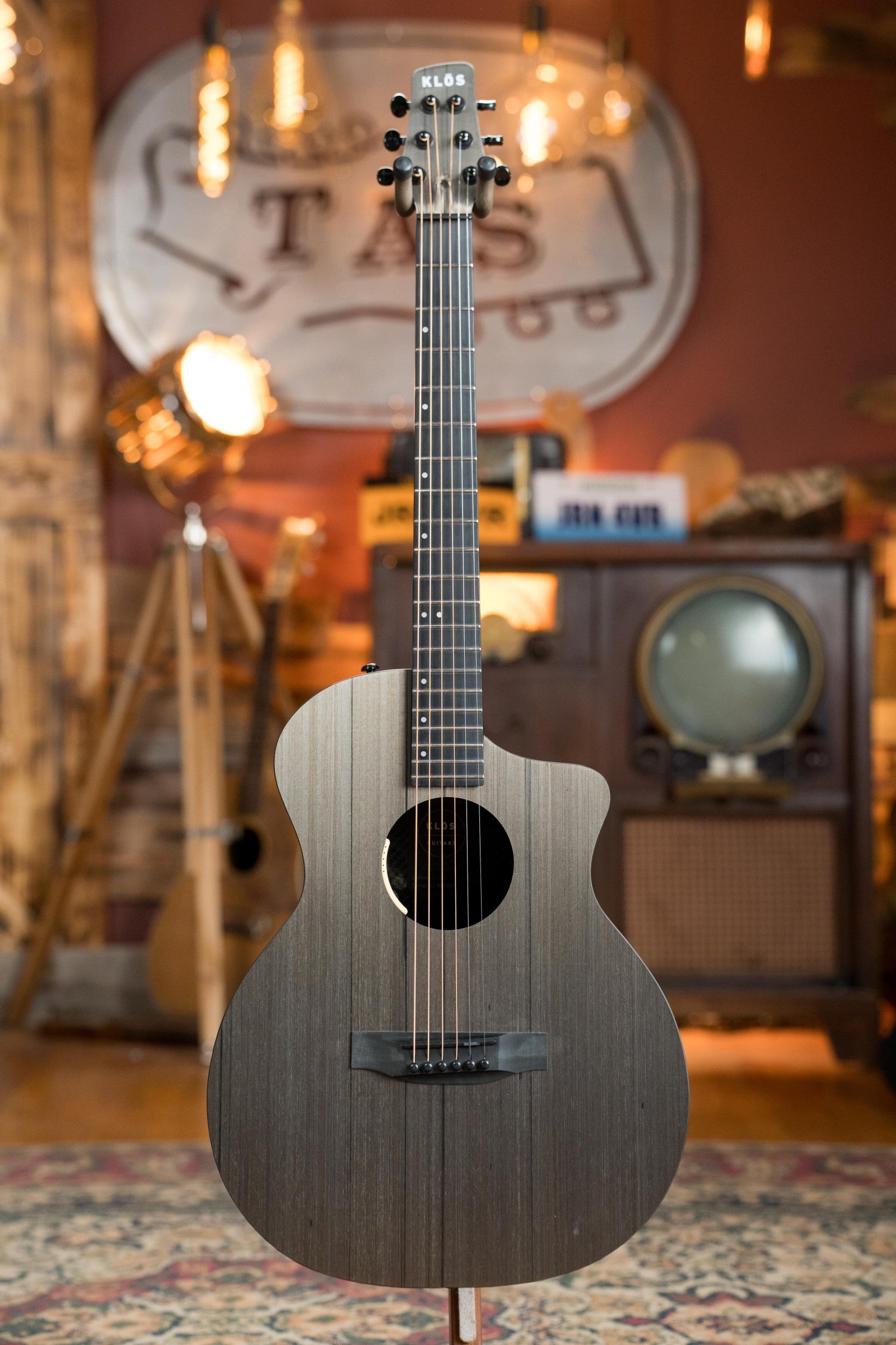KLOS CT_MINI_DAE Full Carbon Timber Grand Cutaway Mini Guitar w/LR Baggs Pickup #1879