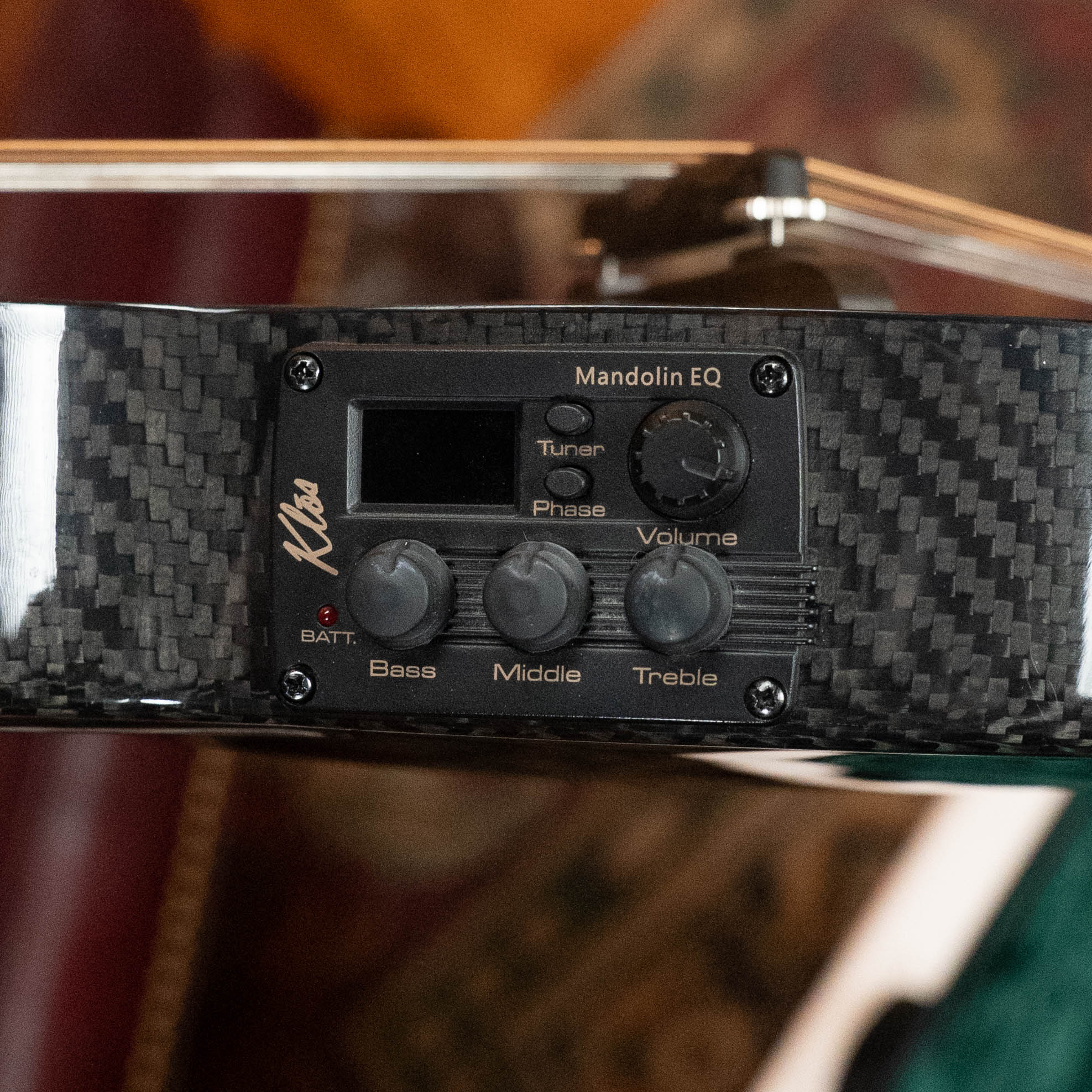 PRE-ORDER DEPOSIT ONLY *New 2026 Model* KLOS Black Twill Carbon Fiber F-Style Mandolin (Acoustic or w/Pickup)