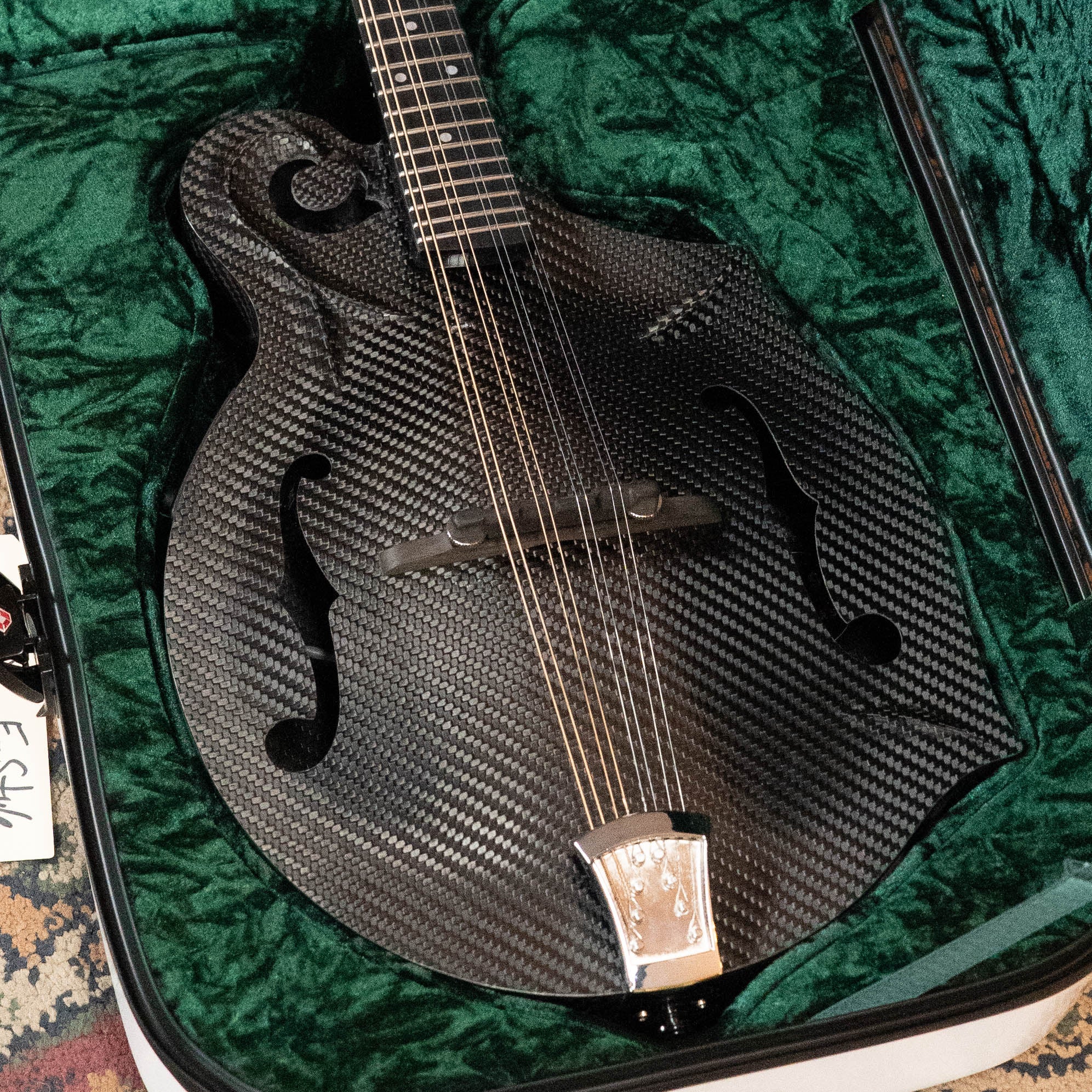 PRE-ORDER DEPOSIT ONLY *New 2026 Model* KLOS Black Twill Carbon Fiber F-Style Mandolin (Acoustic or w/Pickup)