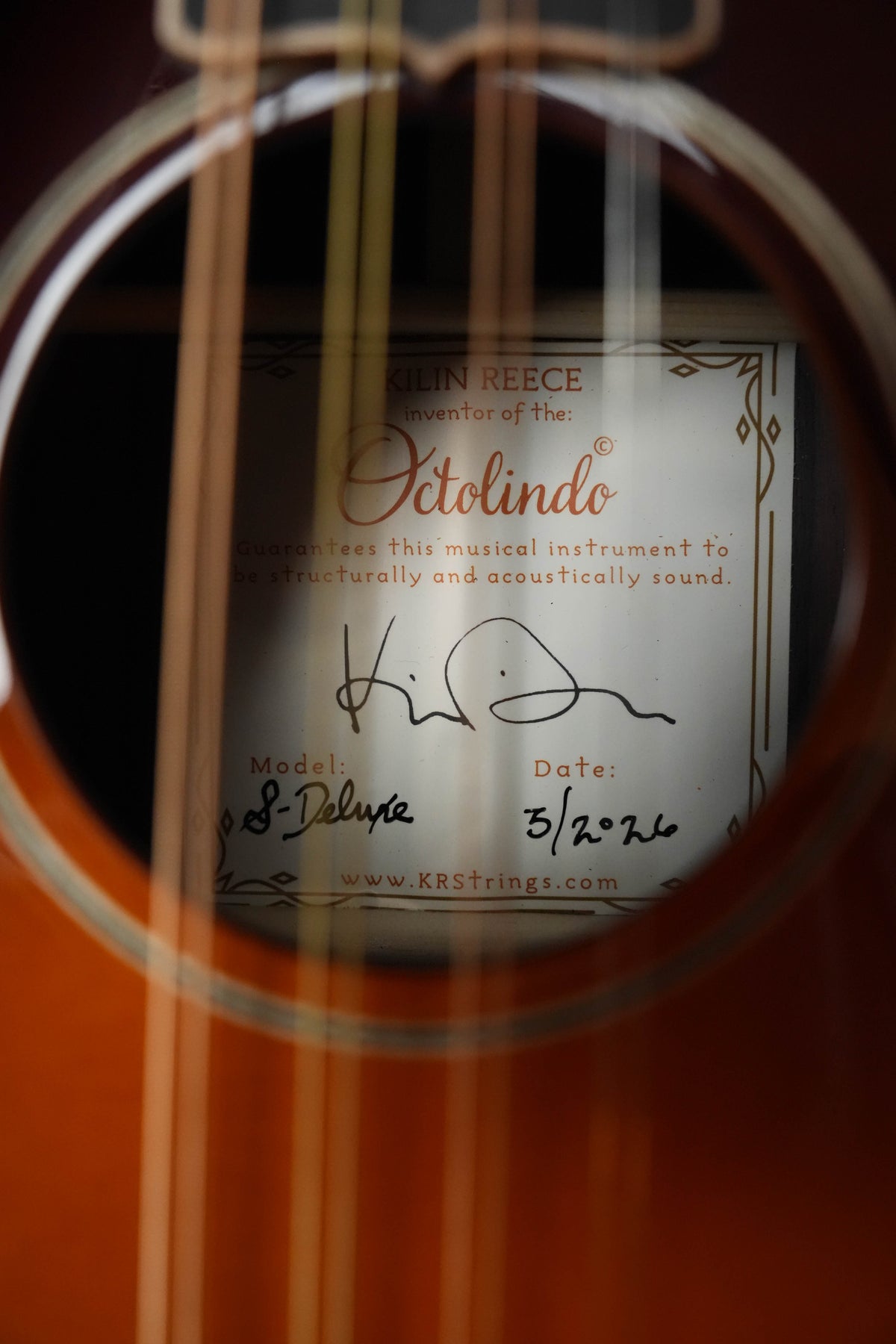 KR Strings S Deluxe Spruce/Rosewood Sunburst Octolindo #0002