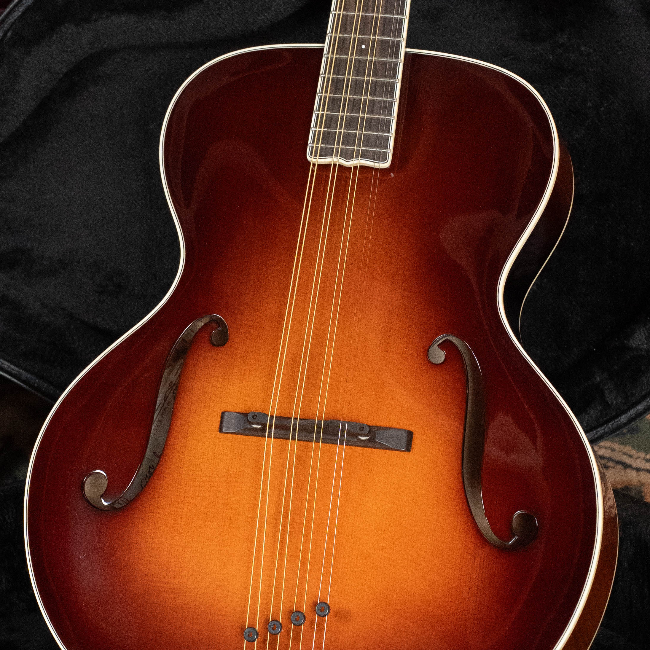 KR Strings "Moon" Spruce/Curly Maple F-Model Maestro Deluxe Sunburst Octolindo