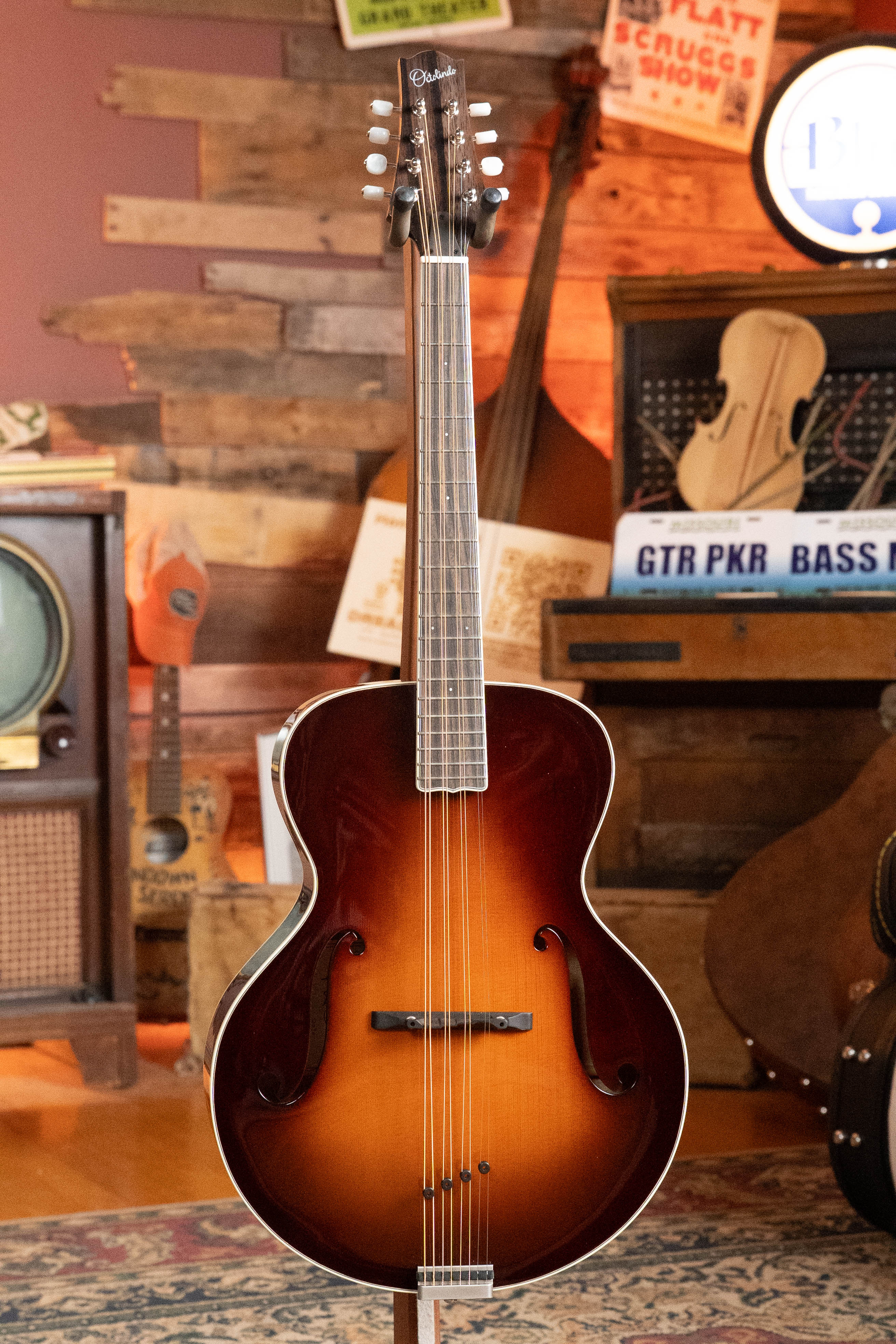 KR Strings "Moon" Spruce/Maple F-Model Deluxe Sunburst Octolindo