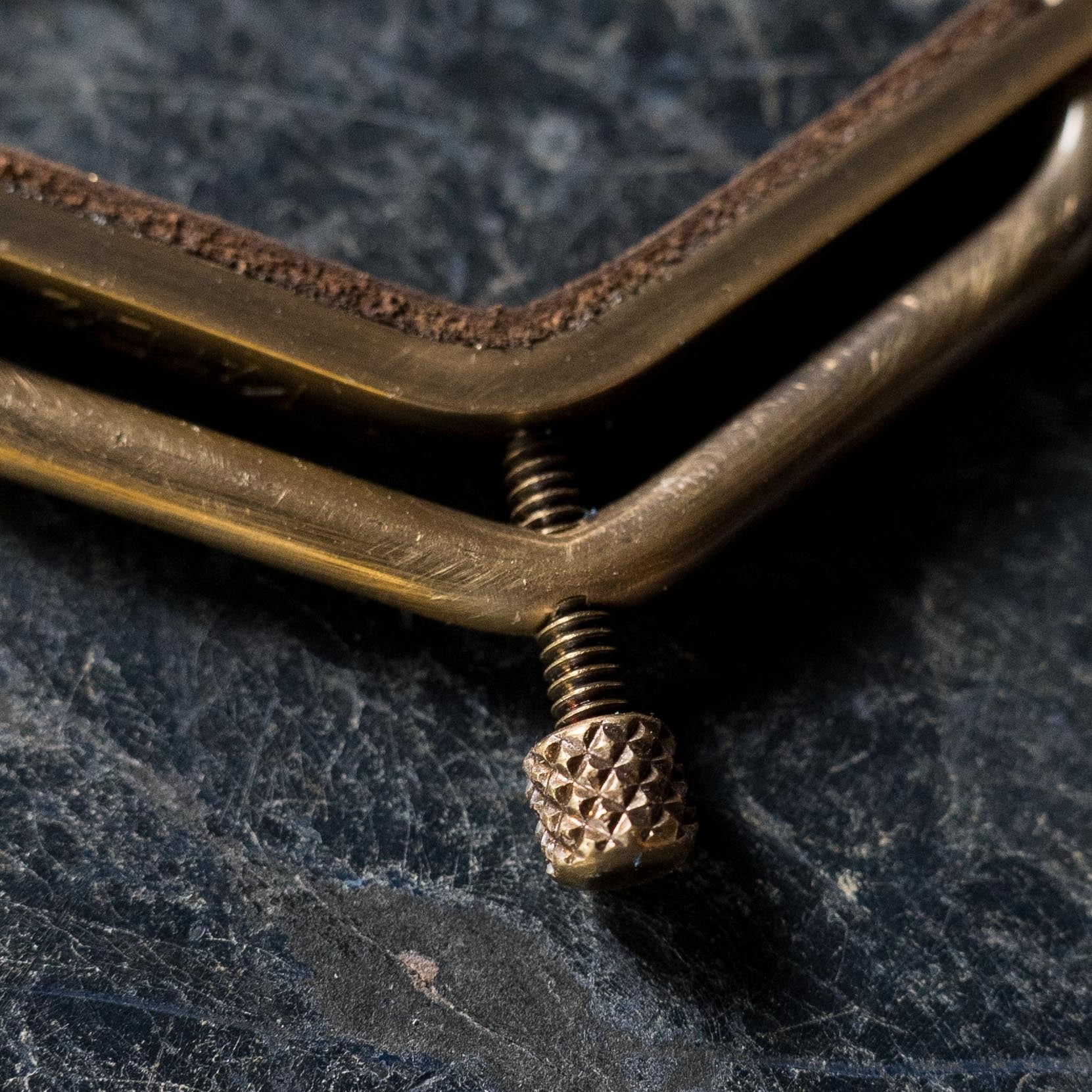 Kat Eyz "Antique" Brass 14" Radius Guitar Capo (1/4 TS)