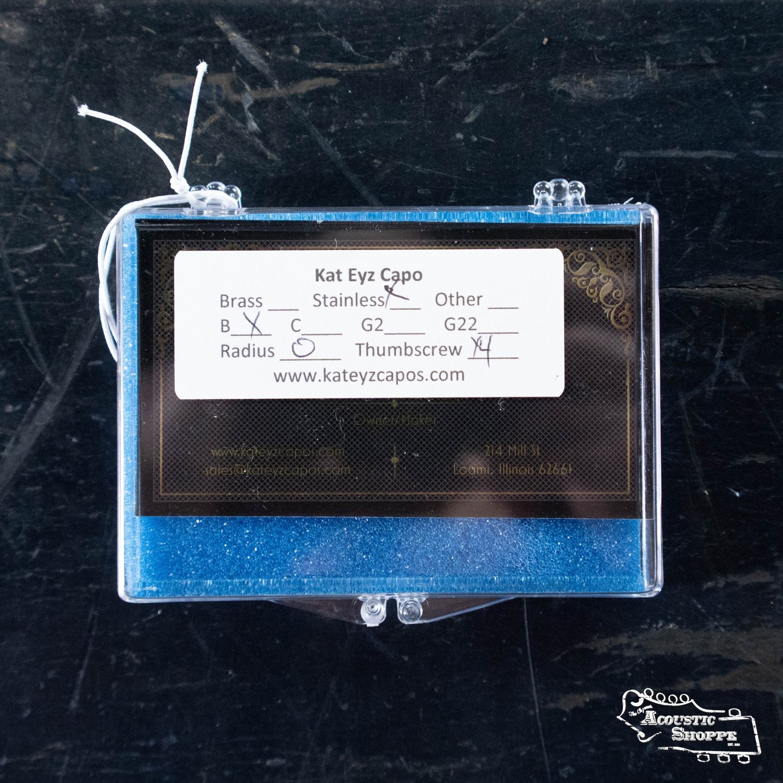 Kat Eyz Stainless Steel 0" Radius Banjo Capo (1/4 TS)