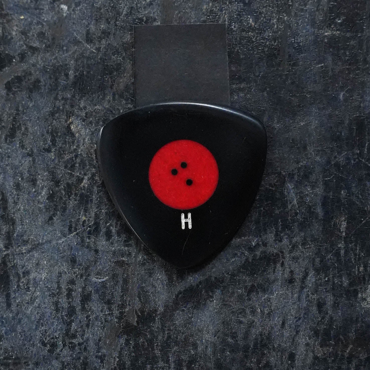 Dr. Herringbone Kingpin Vulcanite Rounder Pick - Heavy