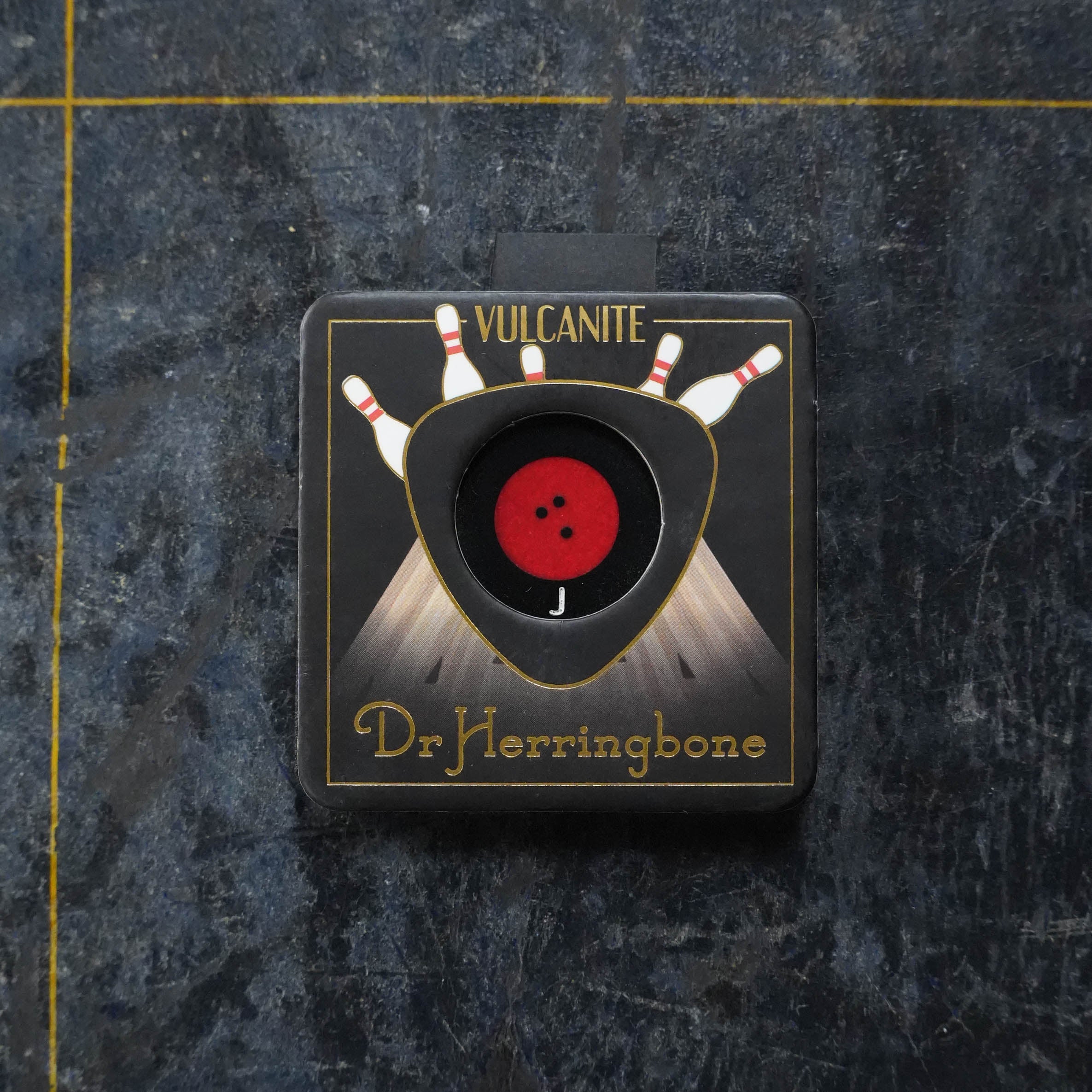 Dr. Herringbone Kingpin Vulcanite Rounder Pick - Jumbo