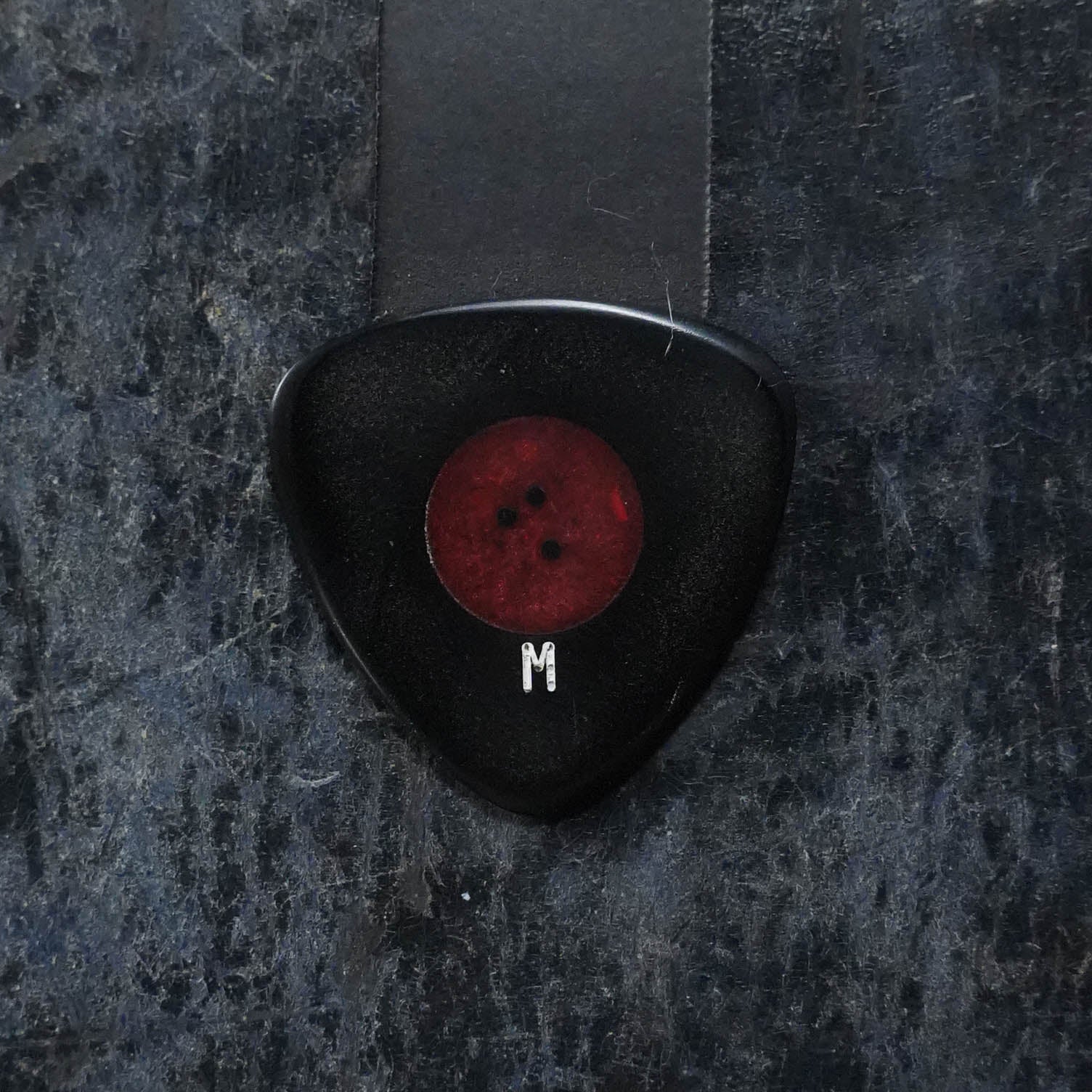 Dr. Herringbone Kingpin Vulcanite Rounder Pick - Medium