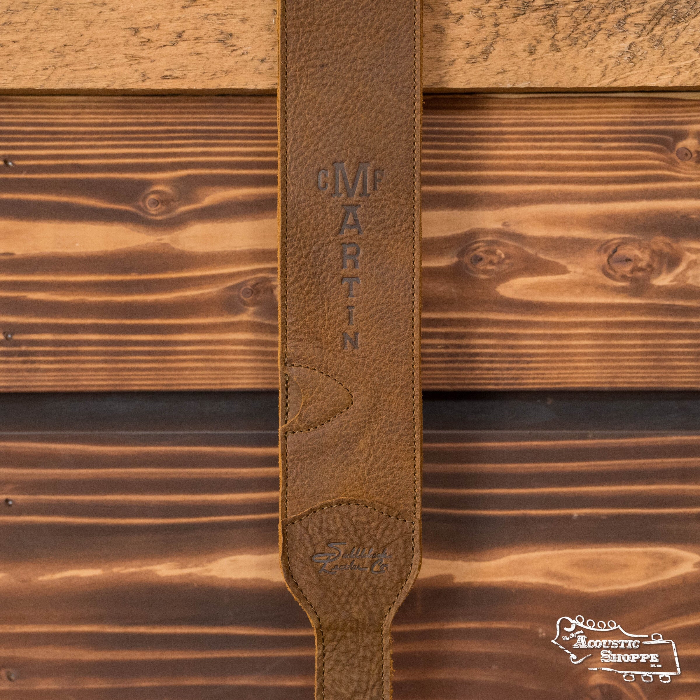 LUXE By Martin Tobacco/Tan Leather Guitar Strap