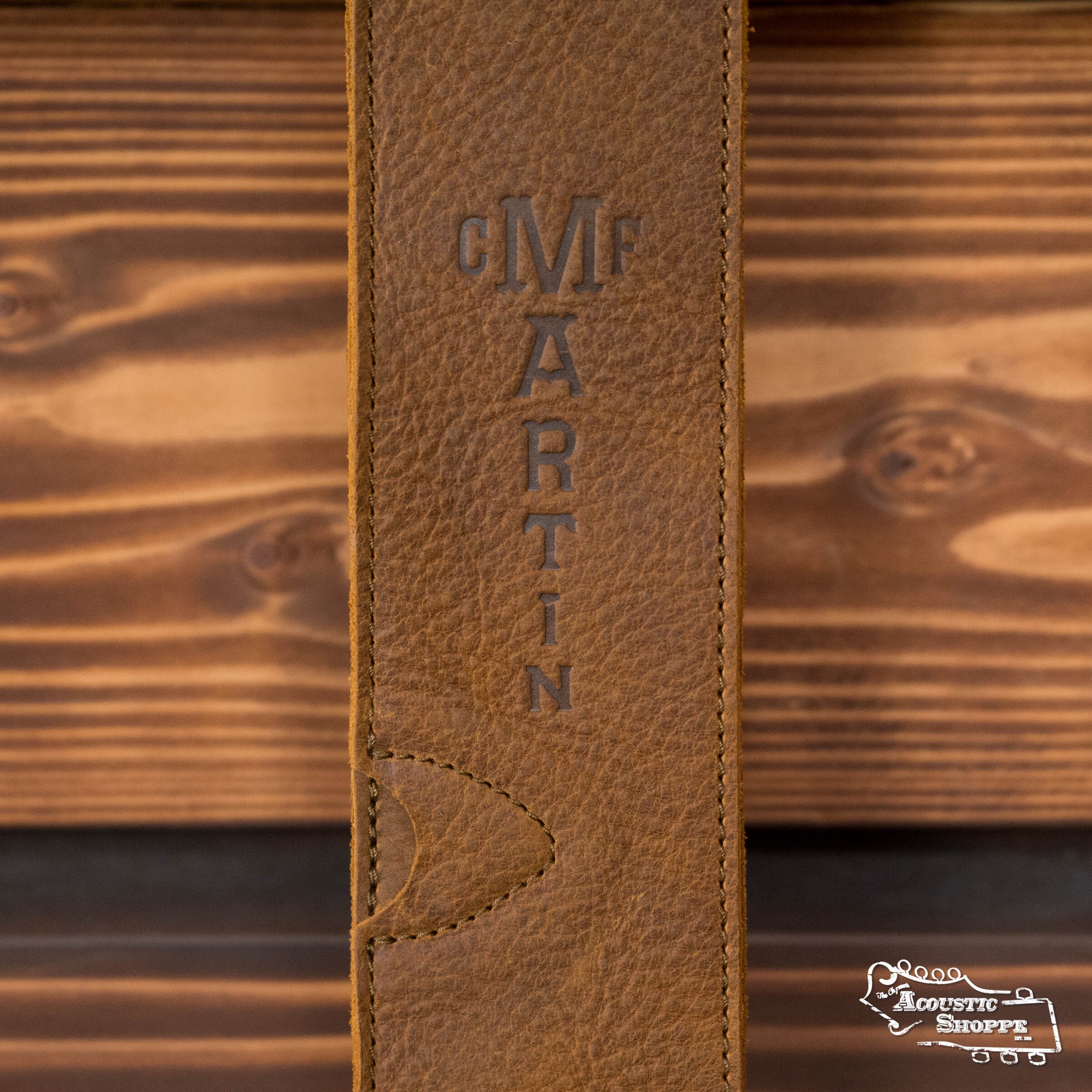 LUXE By Martin Tobacco/Tan Leather Guitar Strap