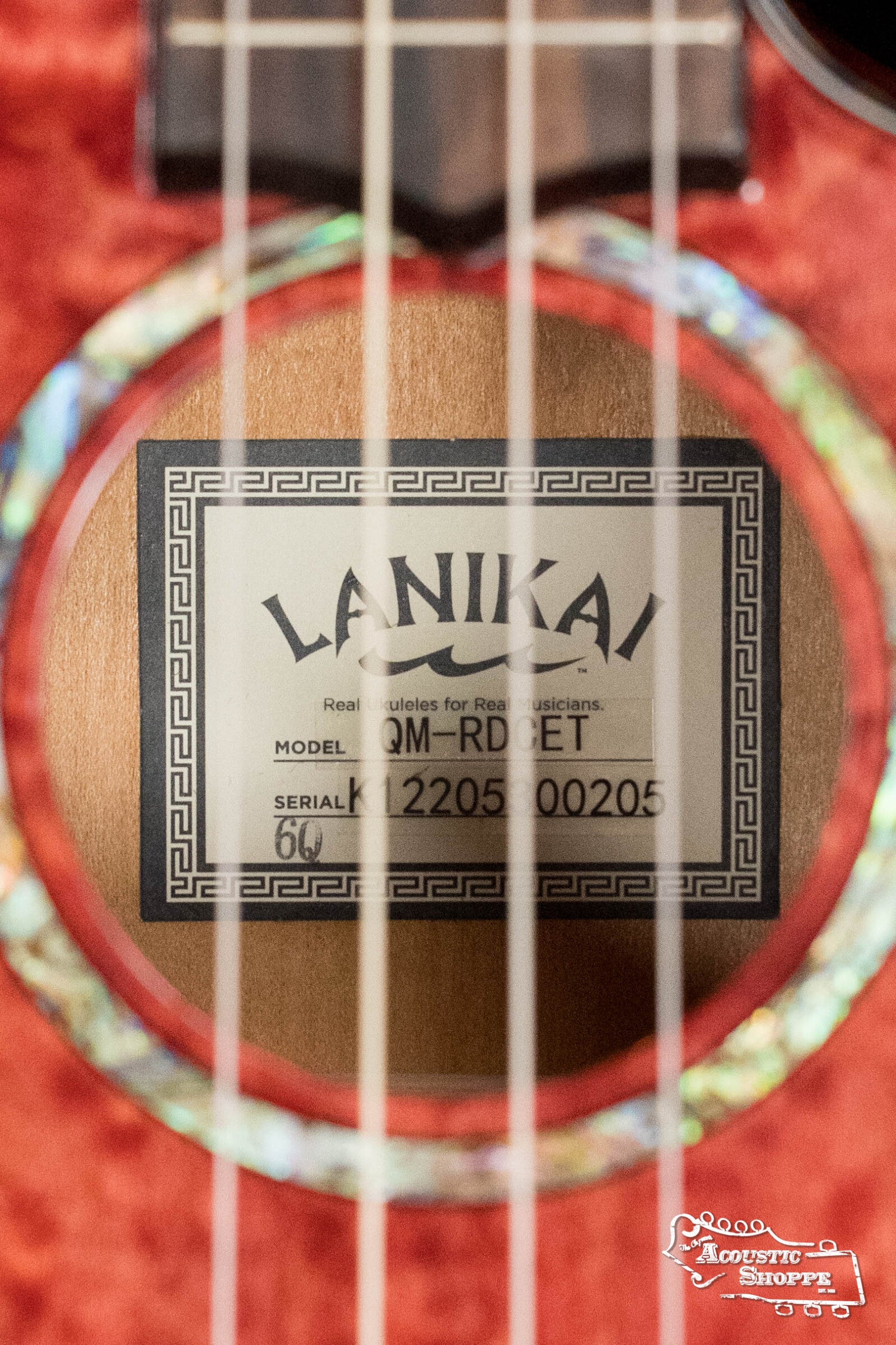 Lanikai QM-RDCET Quilted Red Maple Cutaway Tenor Ukulele w/Fishman Electronic #0205