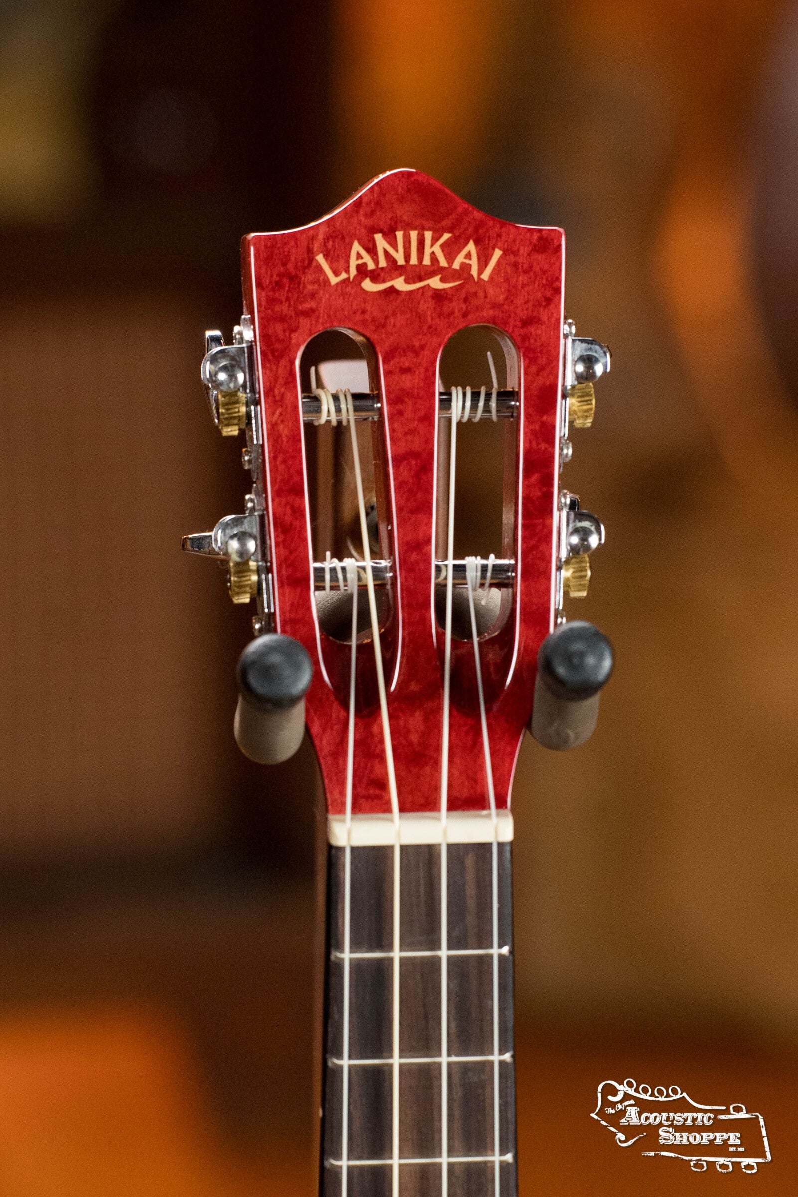 Lanikai QM-RDCET Quilted Red Maple Cutaway Tenor Ukulele w/Fishman Electronic #0205