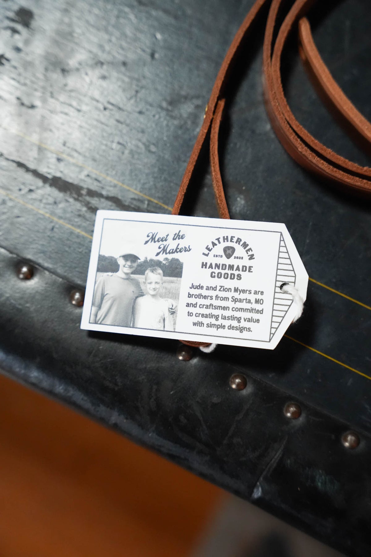 Leathermen Handmade Mandolin Strap W/ The Acoustic Shoppe Logo