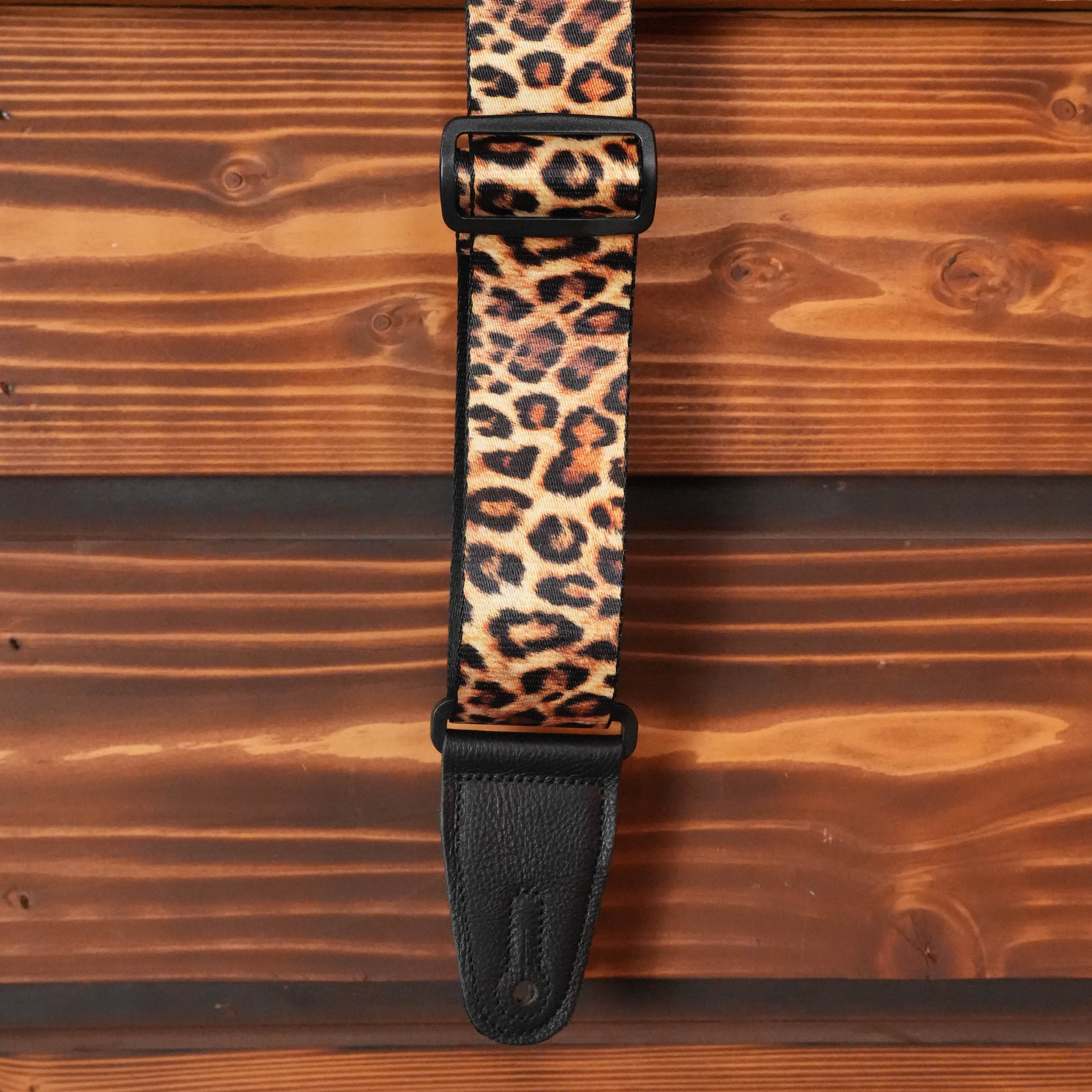 Levy's Leather Animal Leopard Print Guitar Strap
