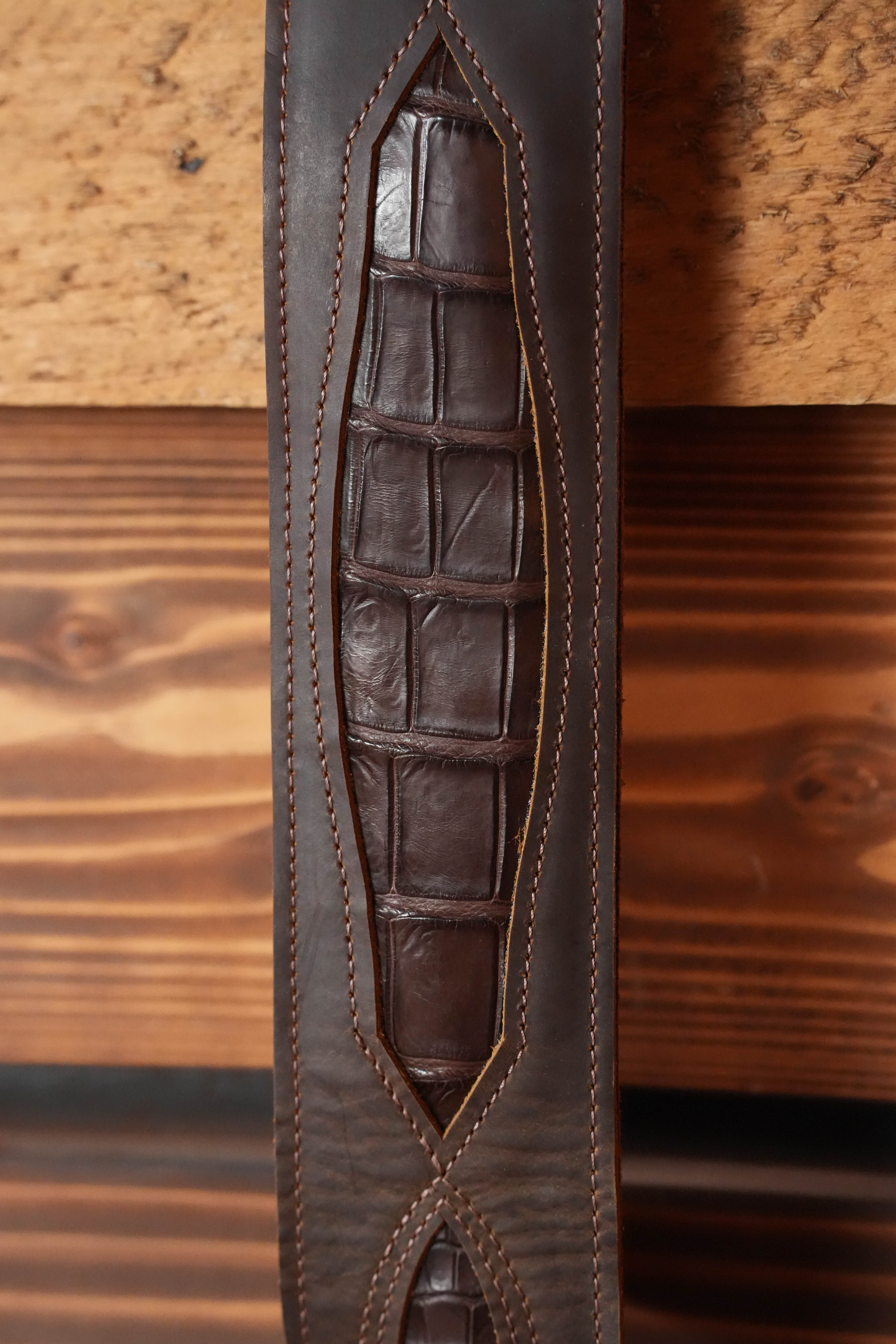 Levy's Select Exotic Crazy Horse Leather Guitar Strap - Black