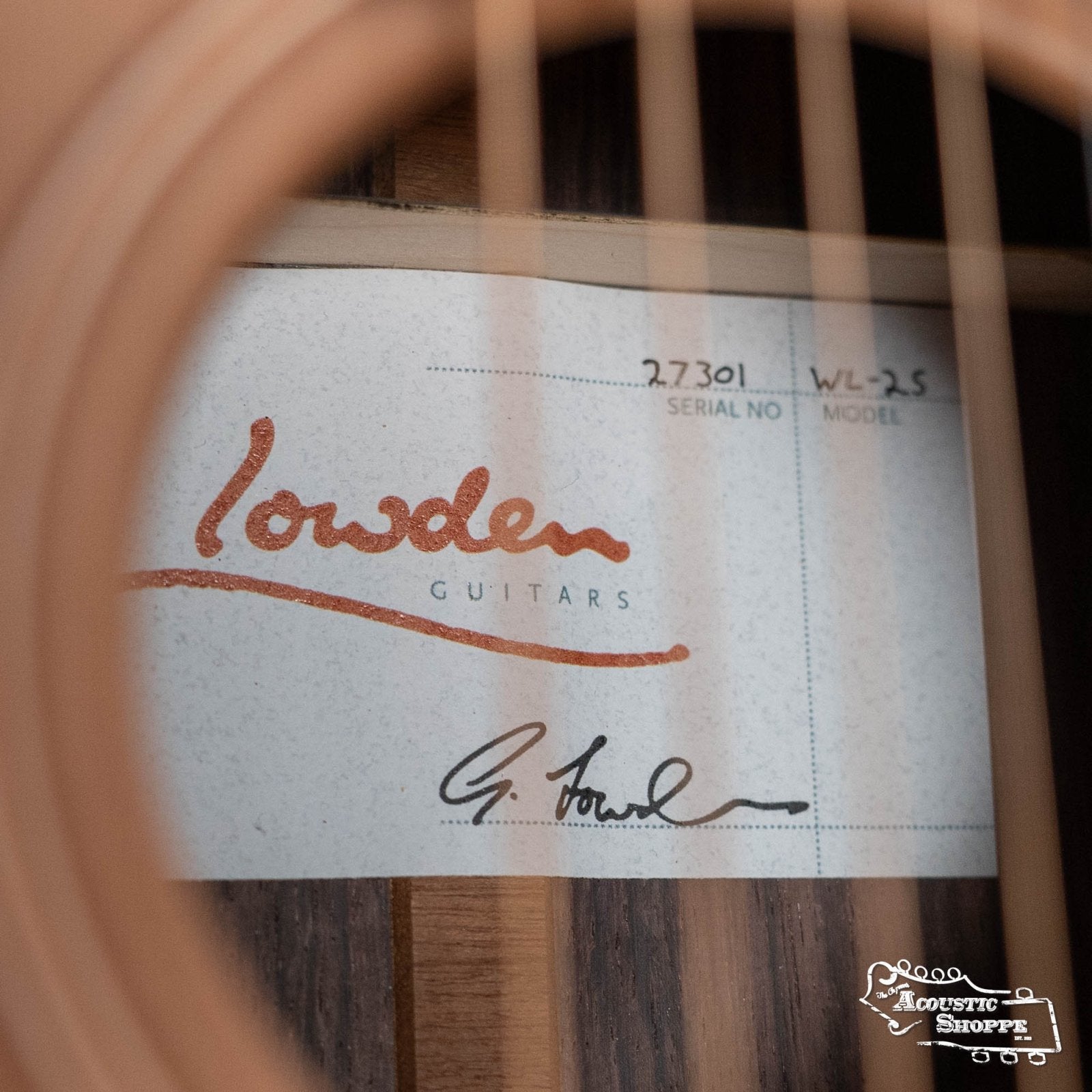 *Dread-Not Certified Floor Model* Lowden Original Series WL-25 Red Cedar/East Indian Rosewood Acoustic Guitar #7301