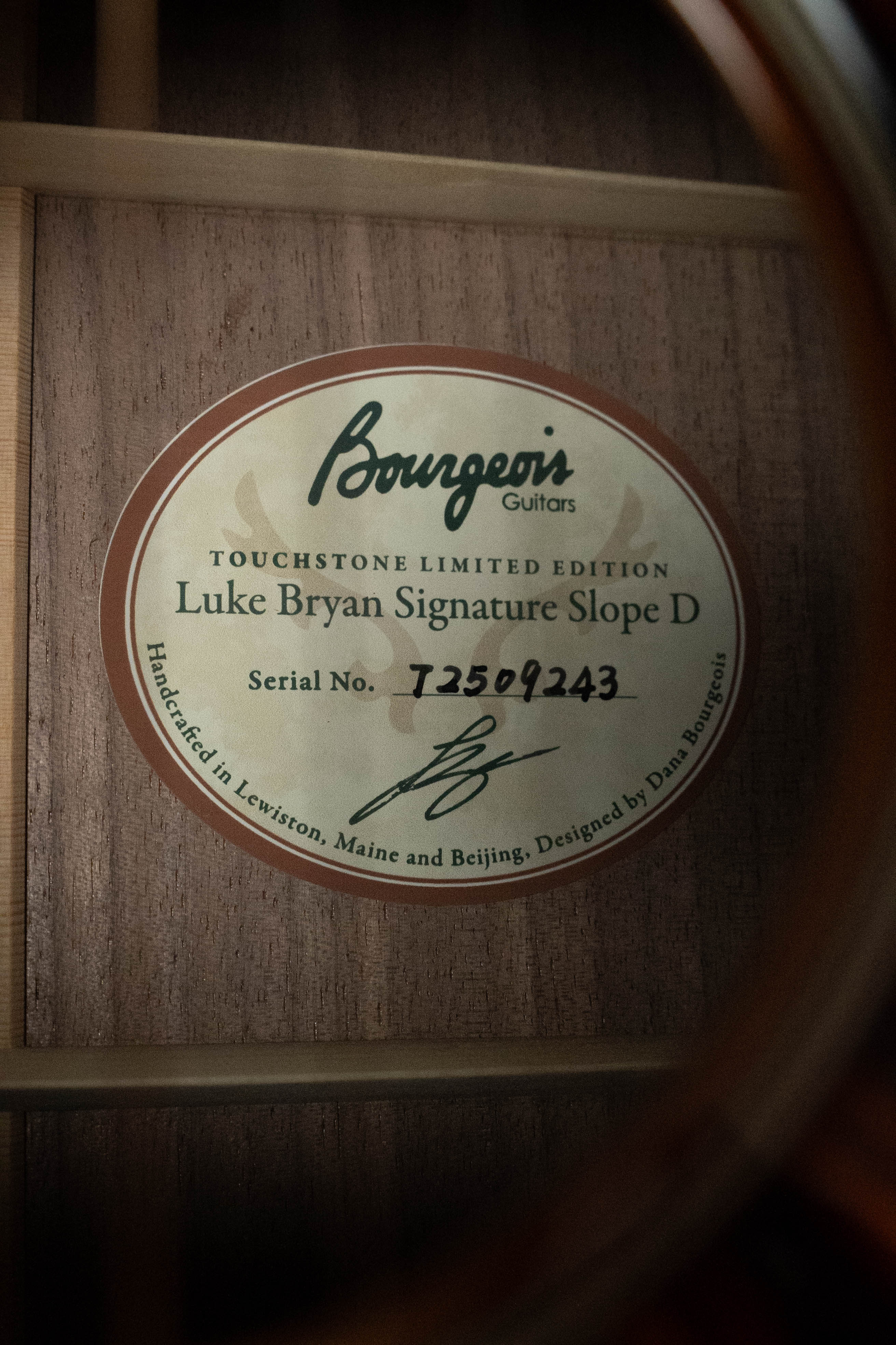 *New 2026 NAMM Model* Bourgeois Limited Edition Luke Bryan Touchstone Series Aged Tone Sitka/Walnut Slope Shoulder Dreadnought Acoustic Guitar #9243