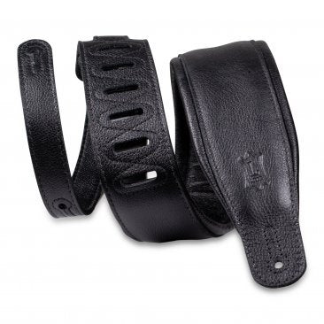 Levy's 3" Garment Leather Guitar Strap - Black (M26GP-BLK-BLK)