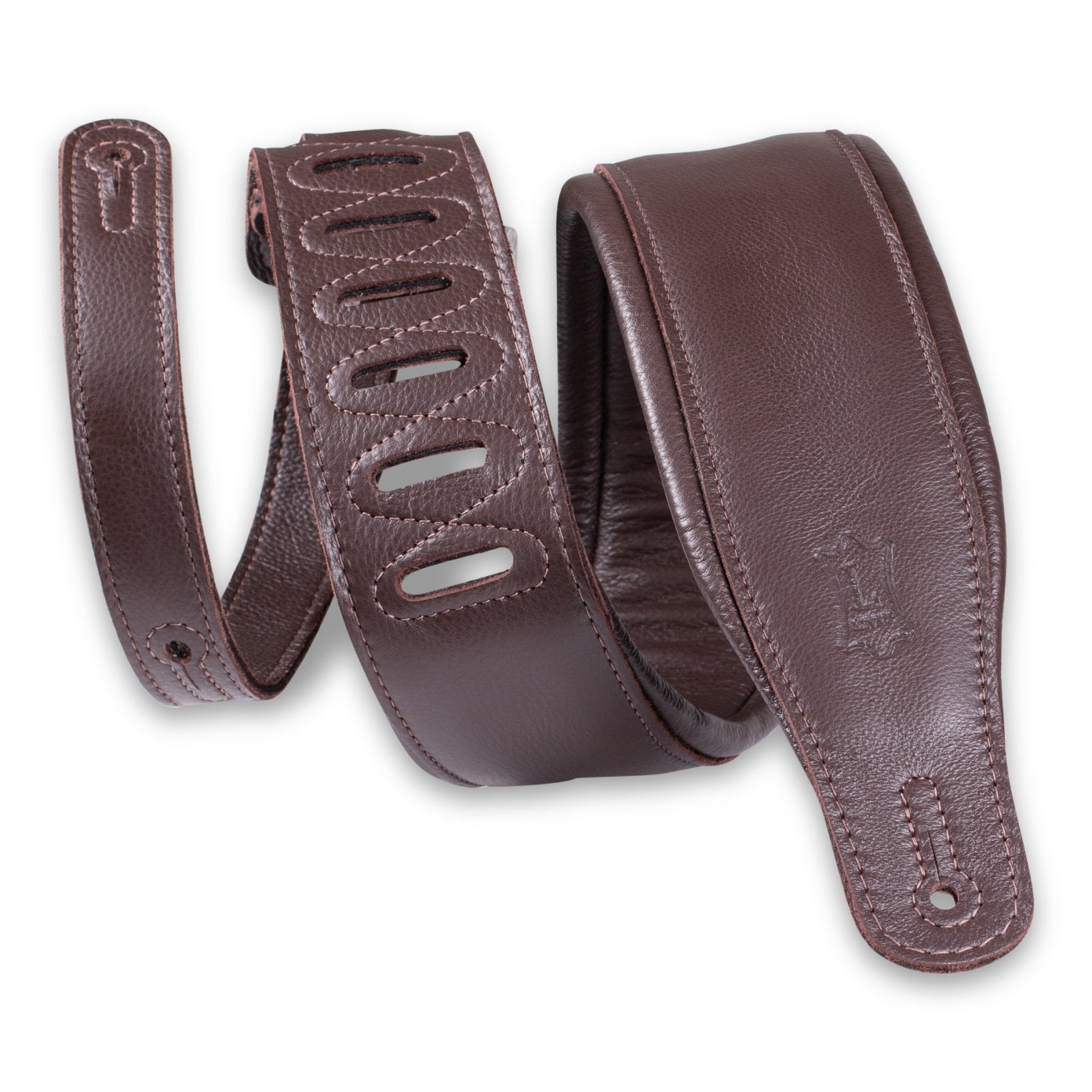 Levy's 3" Garment Leather Guitar Strap - Dark Brown (M26GP-DBR-DBR)