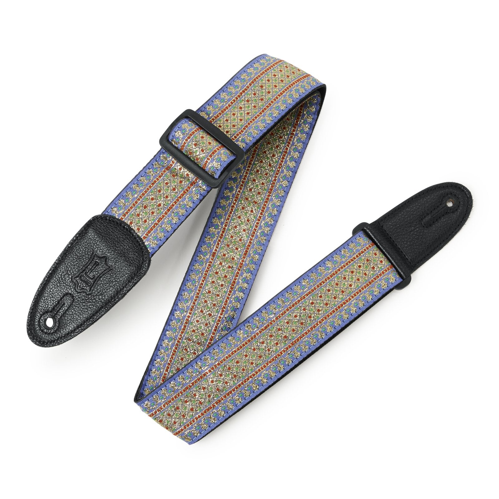 Levy's 2” Woven Strap with Blue Thai Motif Jacquard Top (M8TF-002)