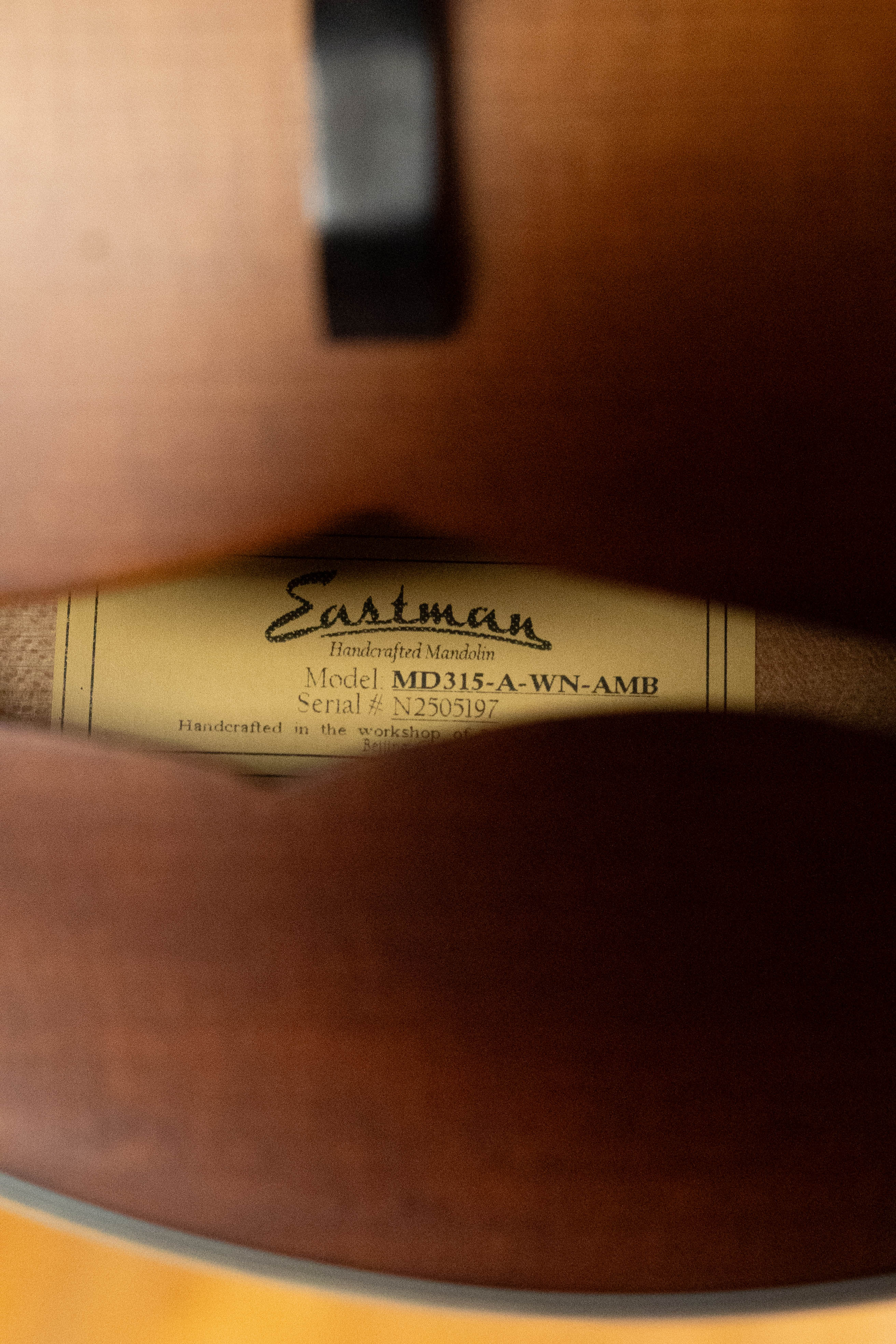 PRE-ORDER DEPOSIT ONLY *New 2026 Model* Eastman MD315 Wide Nut Adirondack/Maple F-Style Mandolin