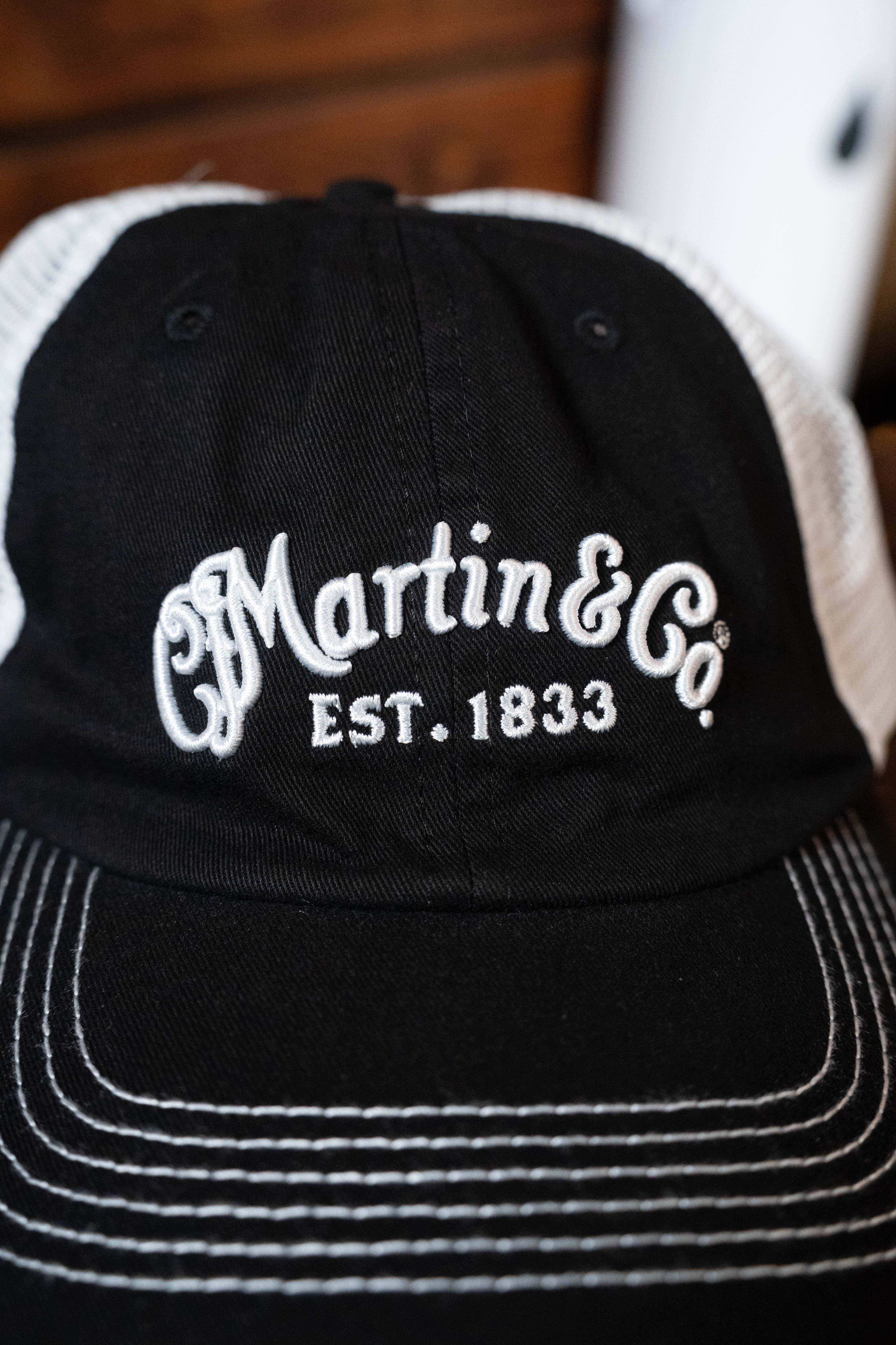 Martin Black Trucker Cap w/White Logo