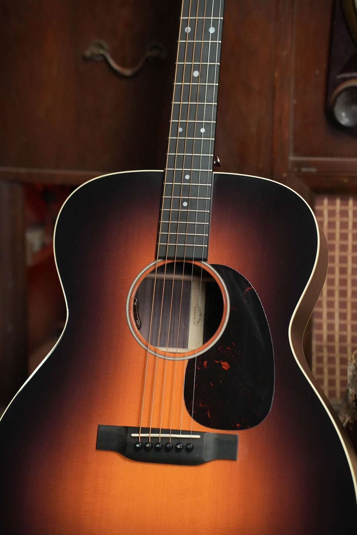 Martin J-16E Jumbo Acoustic-Electric Guitar, 1935 Burst #0589