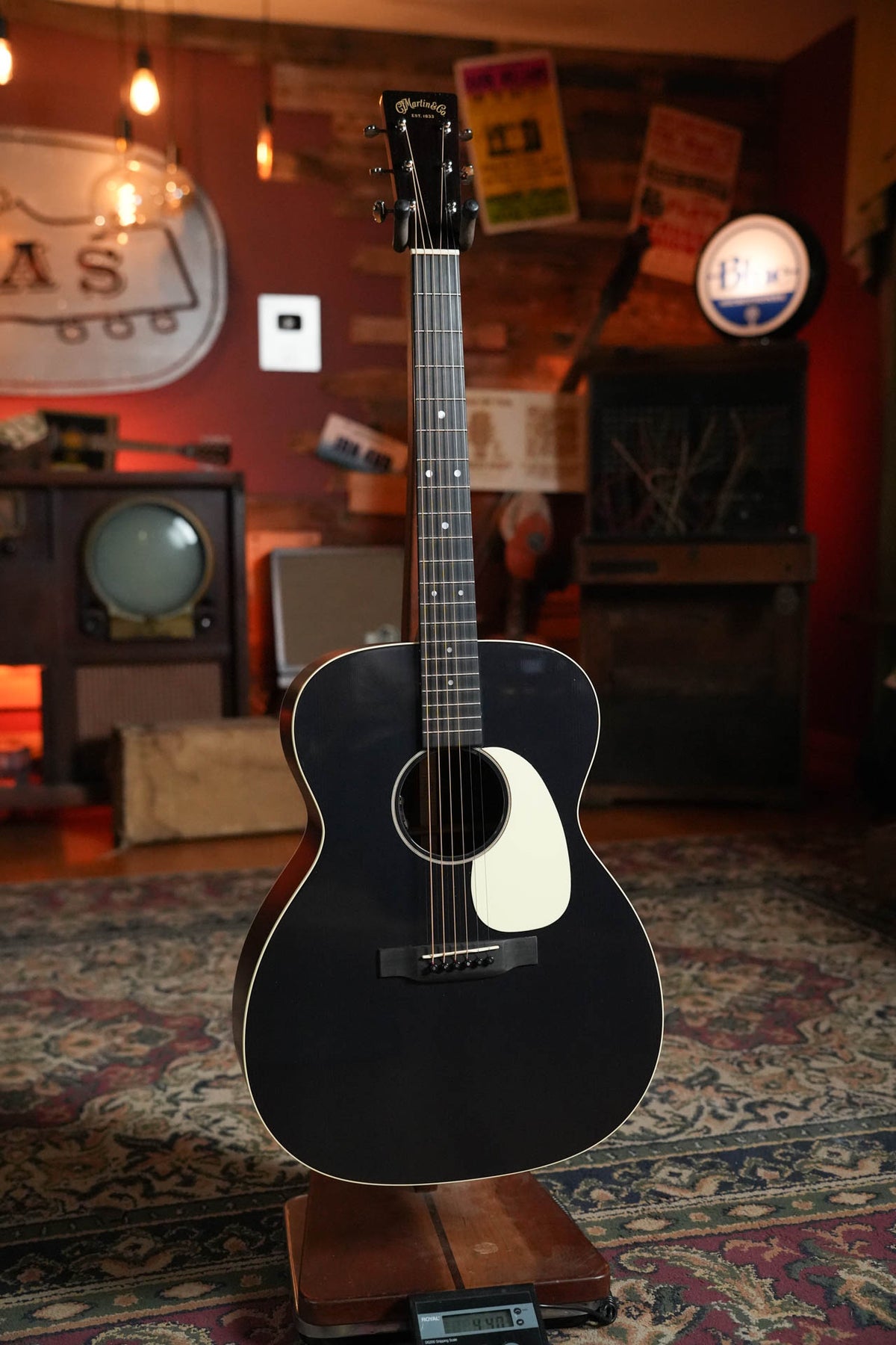 Martin J-16E Jumbo Acoustic-Electric Guitar, Black Smoke #4748