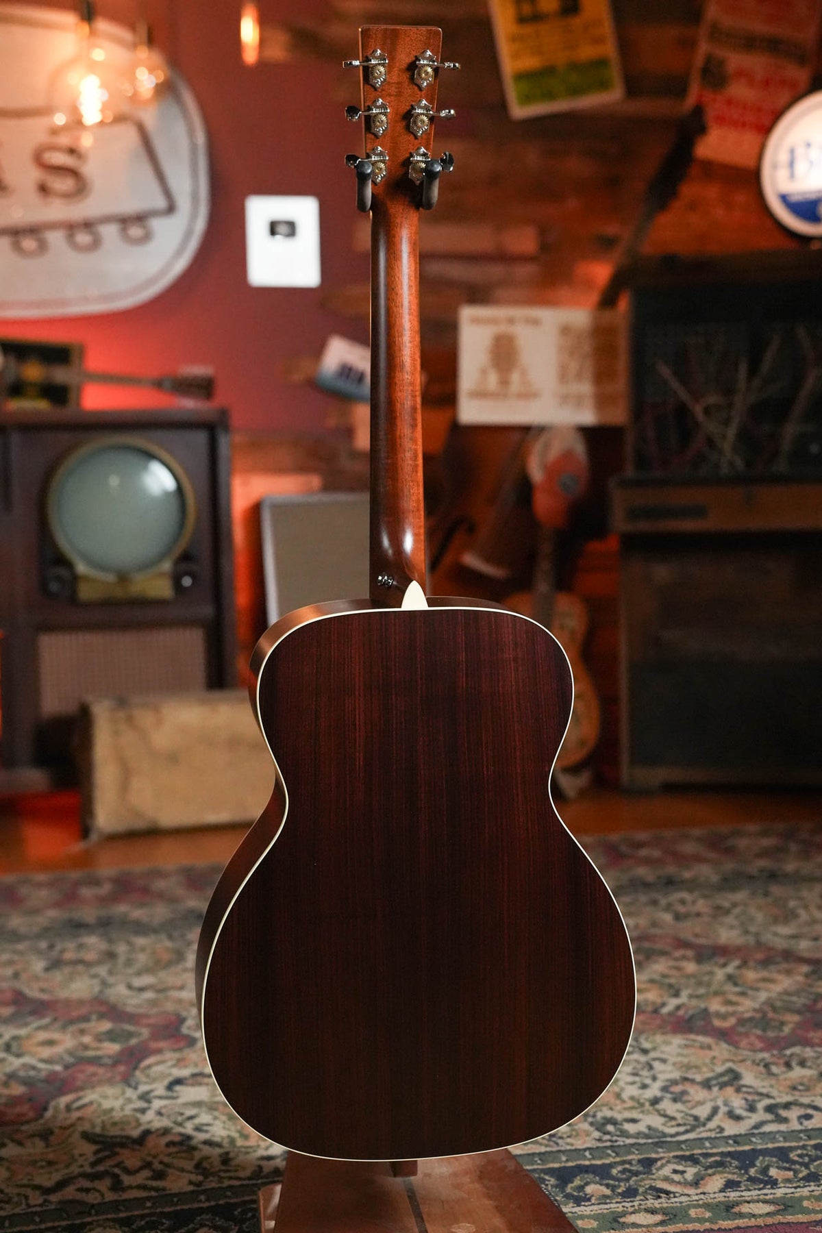 Martin J-16E Jumbo Acoustic-Electric Guitar, Black Smoke #4748